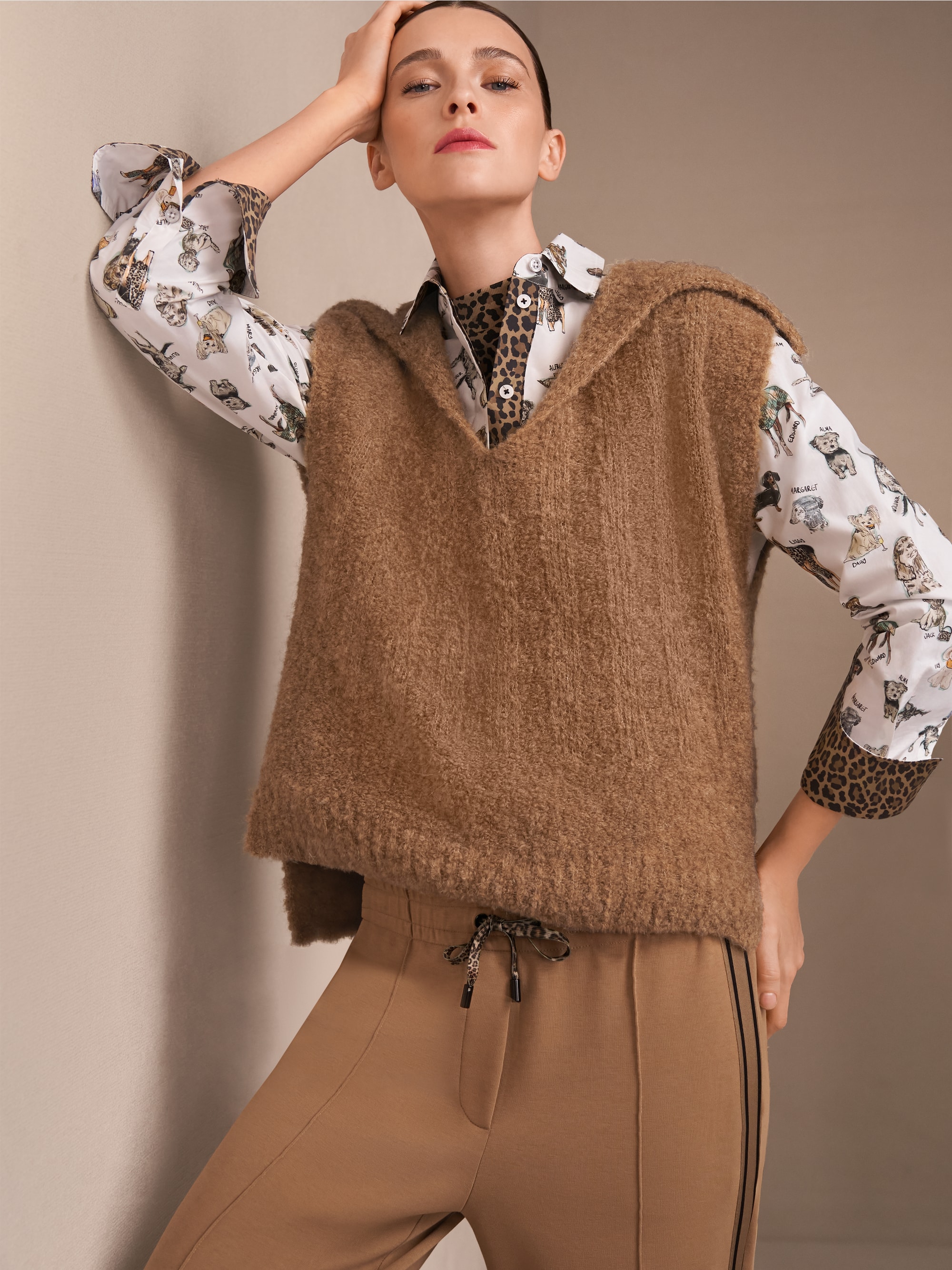 Rethink Together blouse with dog print