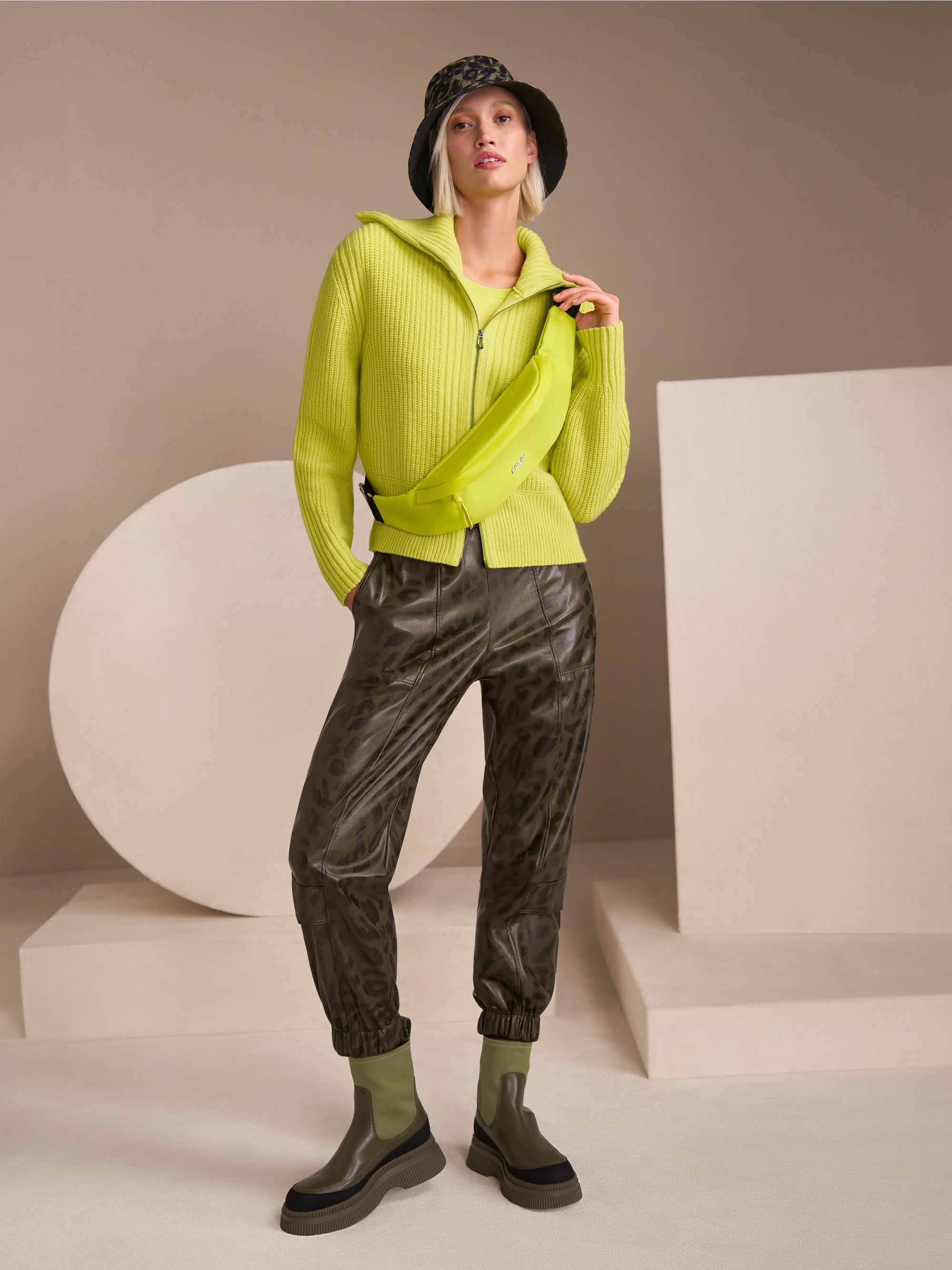 Pantalon en similicuir léopard ROYE