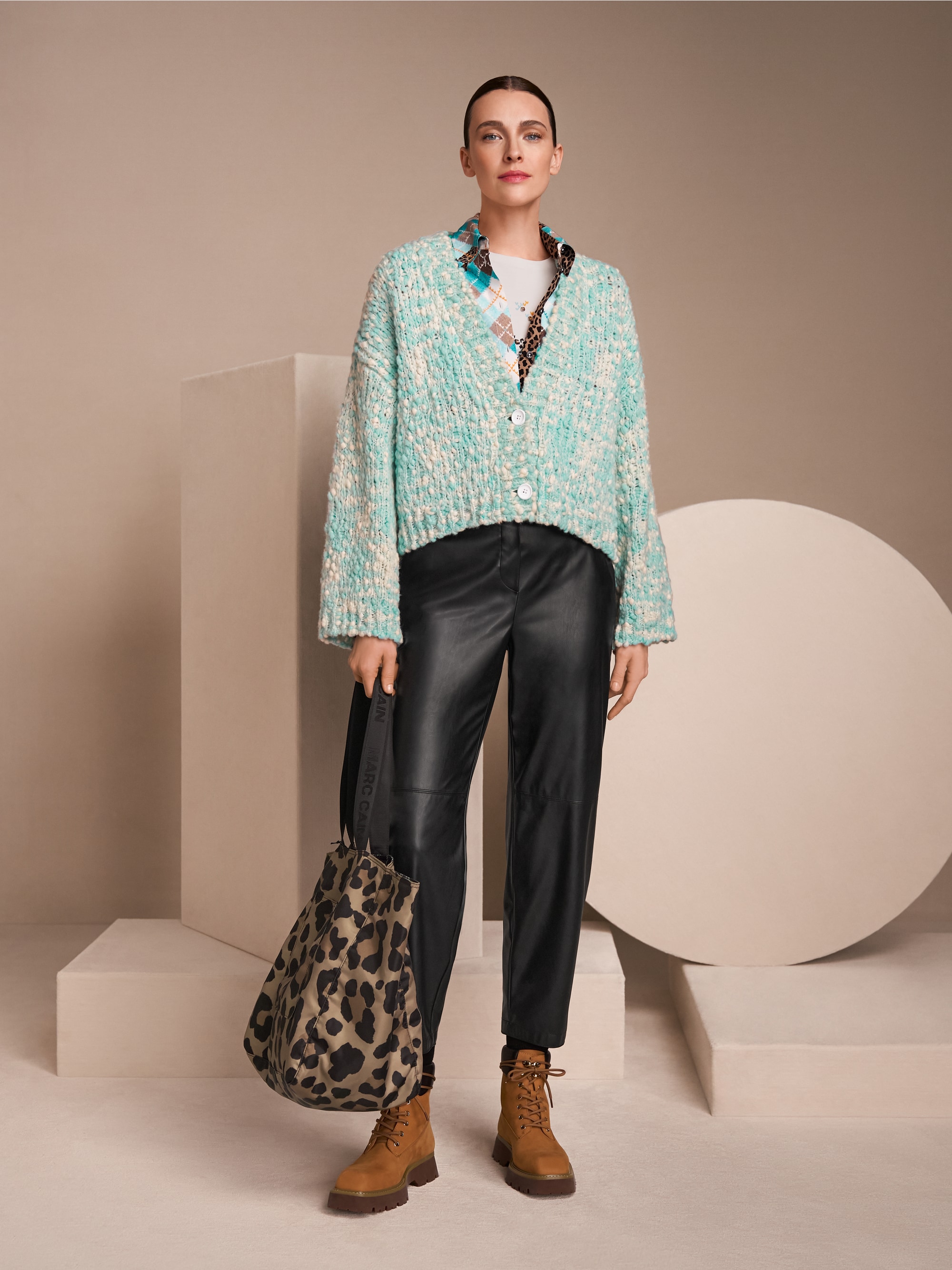 RANCHI faux leather trousers