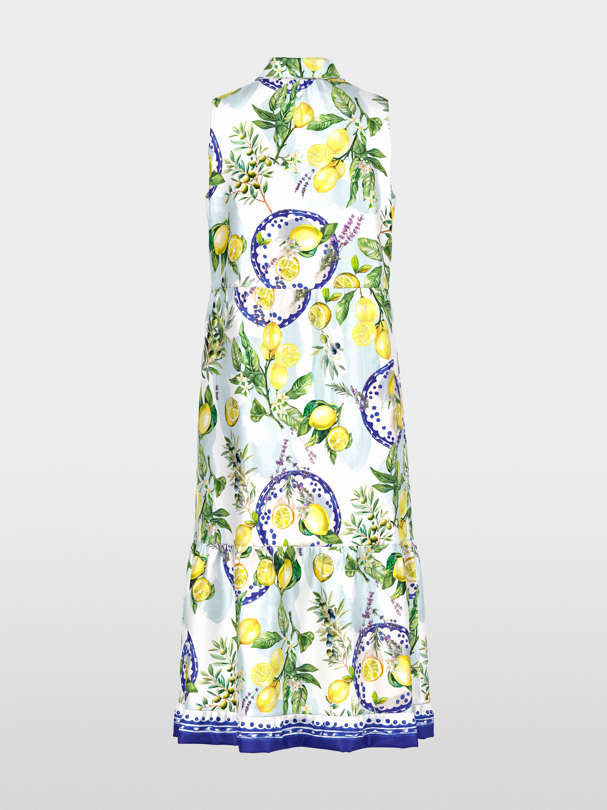 Lemon and olive print viscose dress