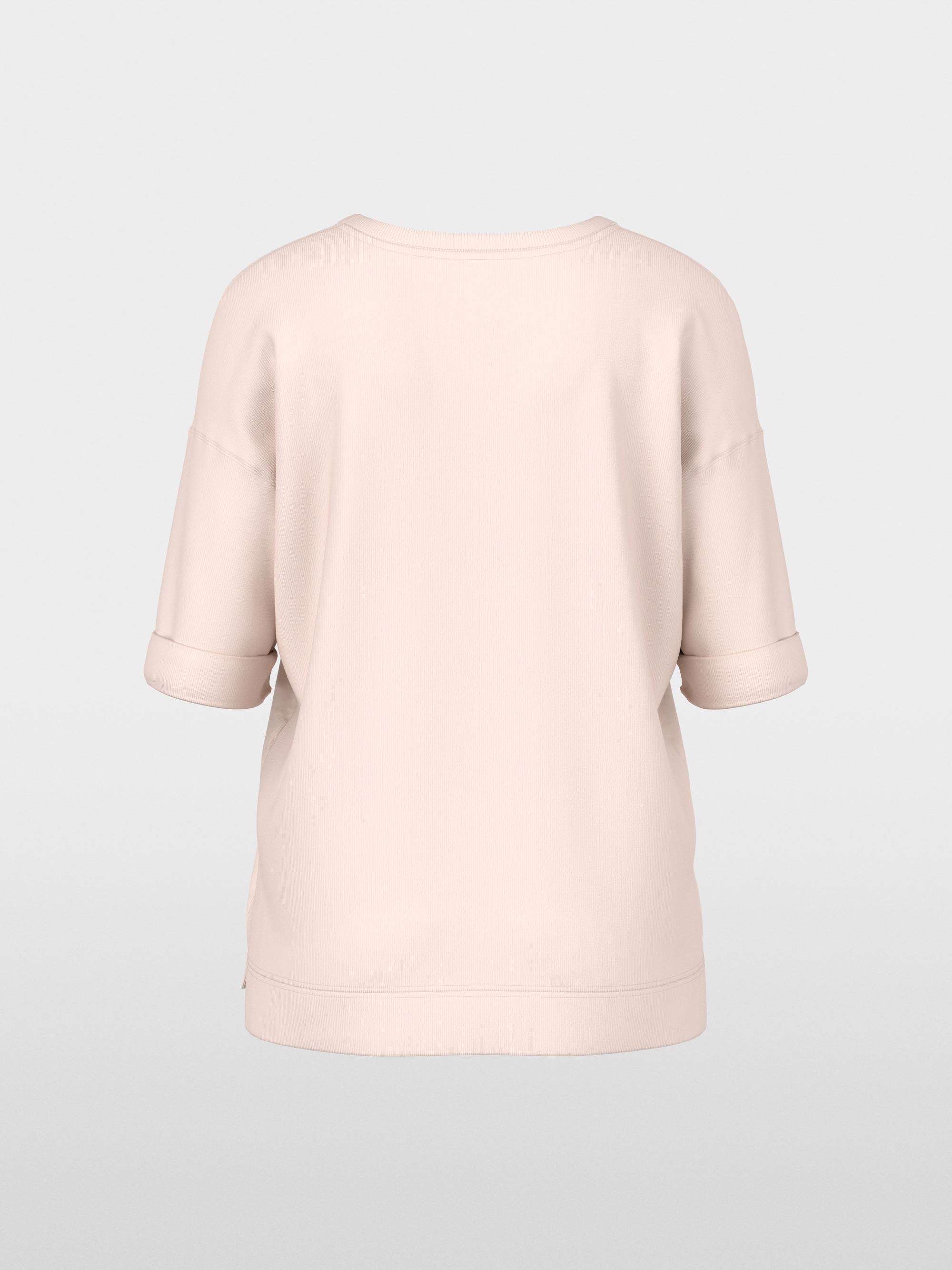 Wide blouse in material mix