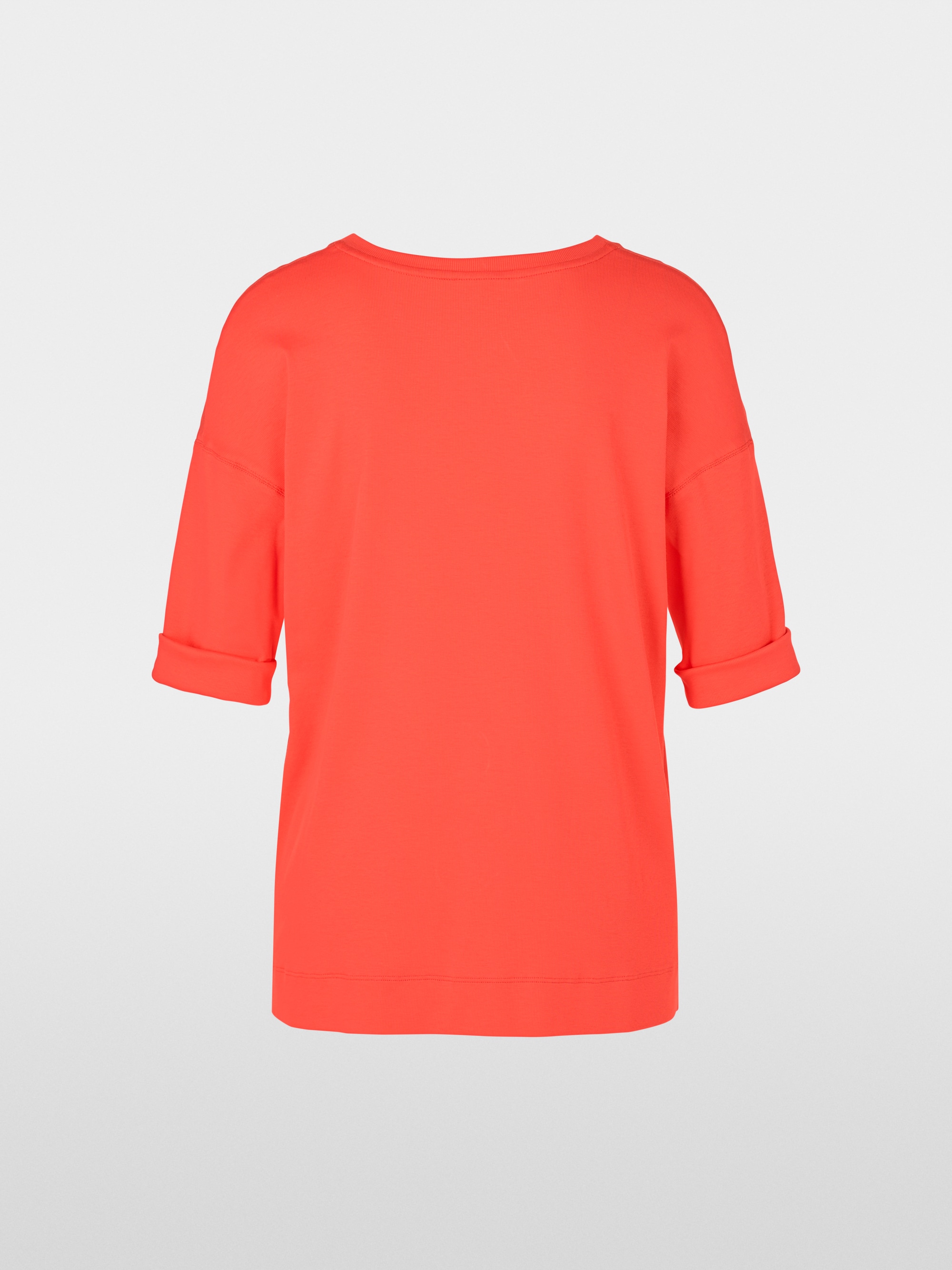 Wide blouse in material mix