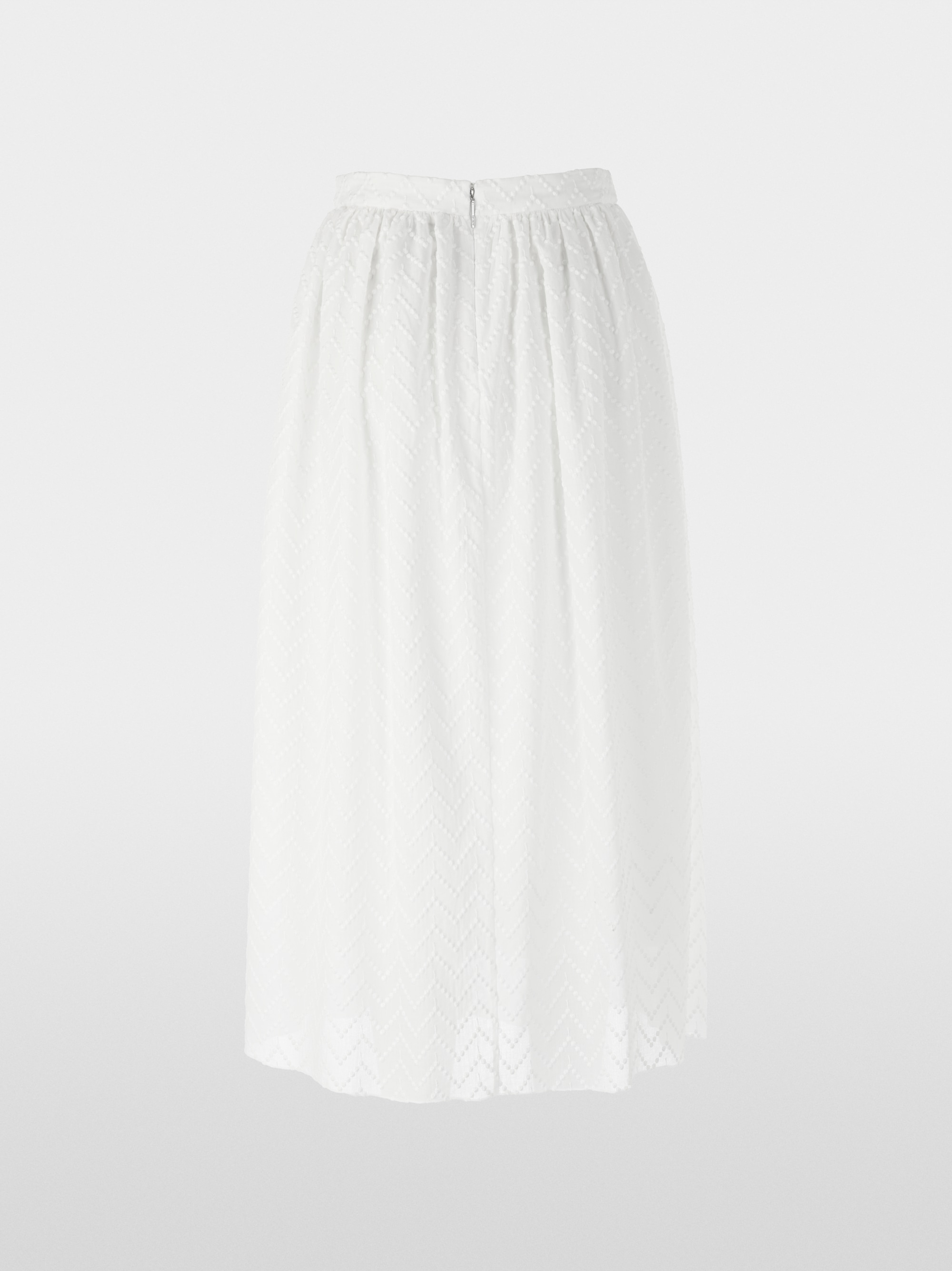 Pleated skirt in cotton blend