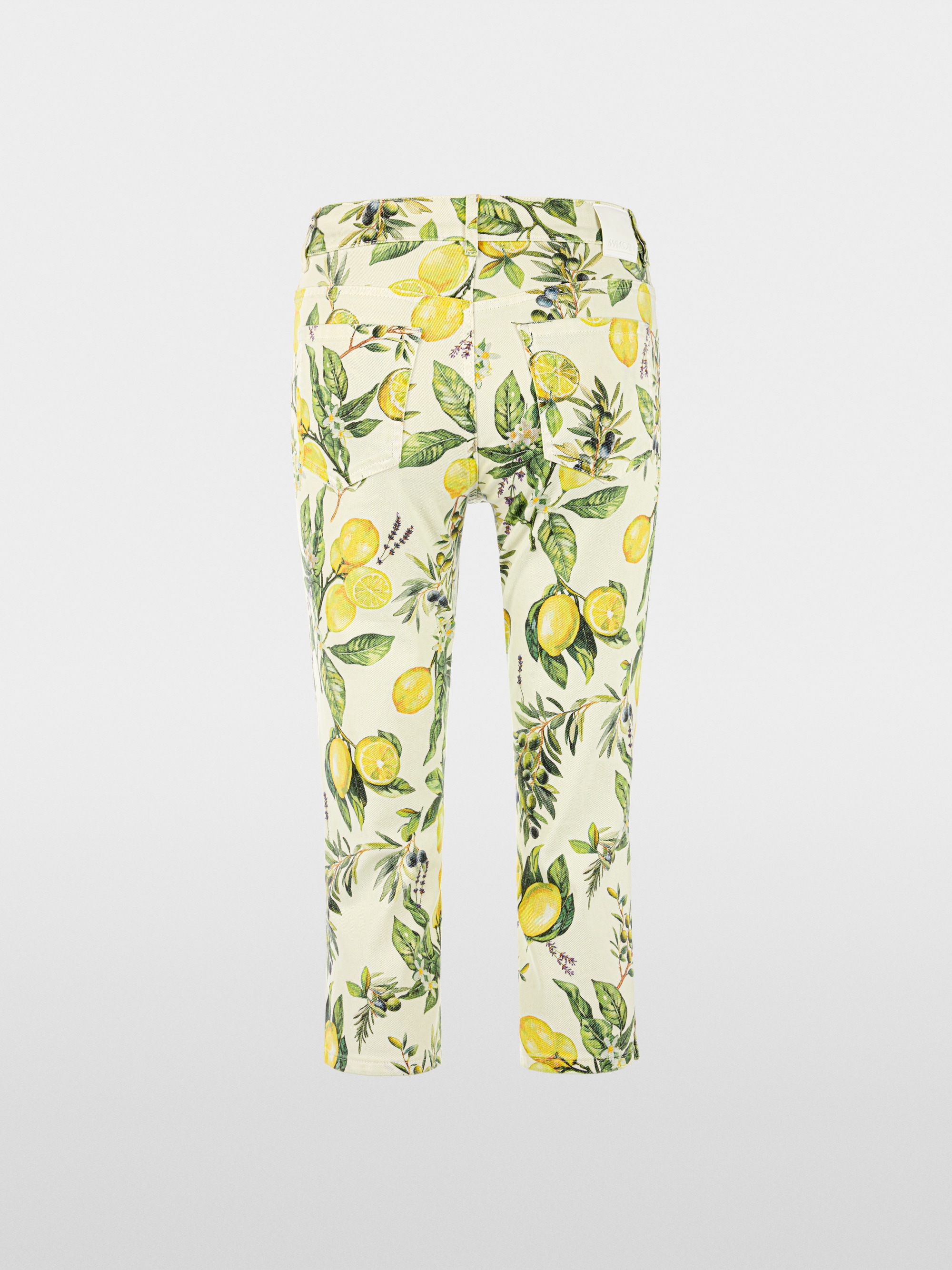 SILEA capri jeans with lemon print