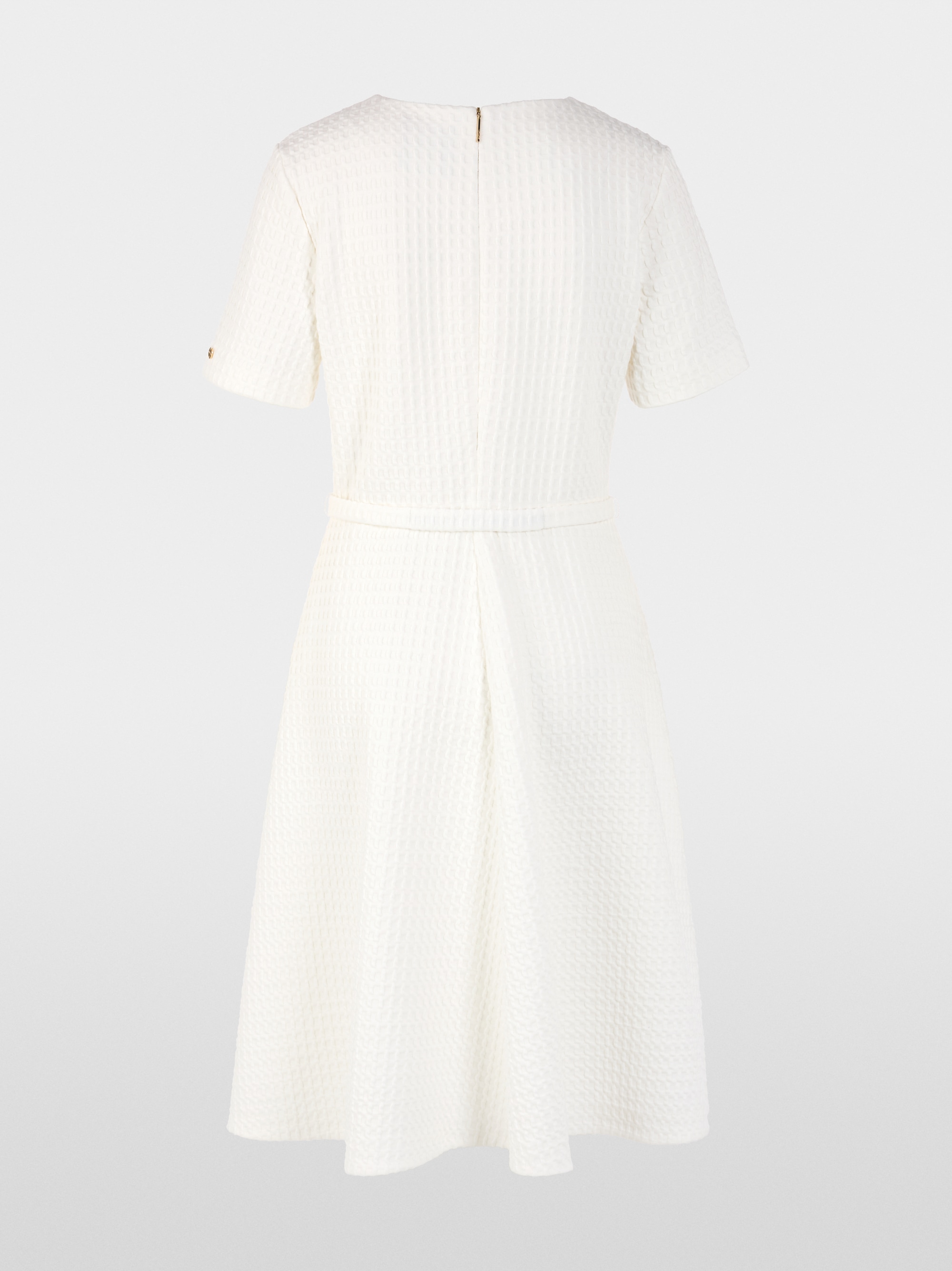 Robe mi-longue en piqué gaufré