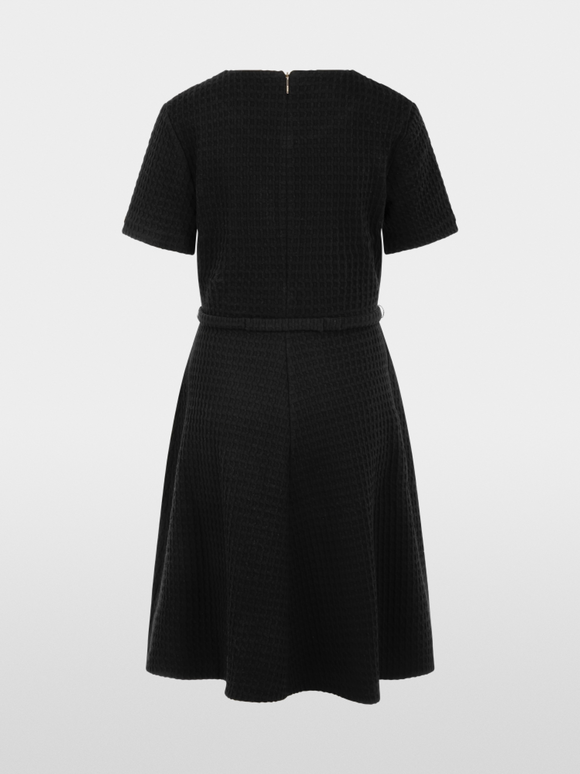 Knee-length waffle piqué dress
