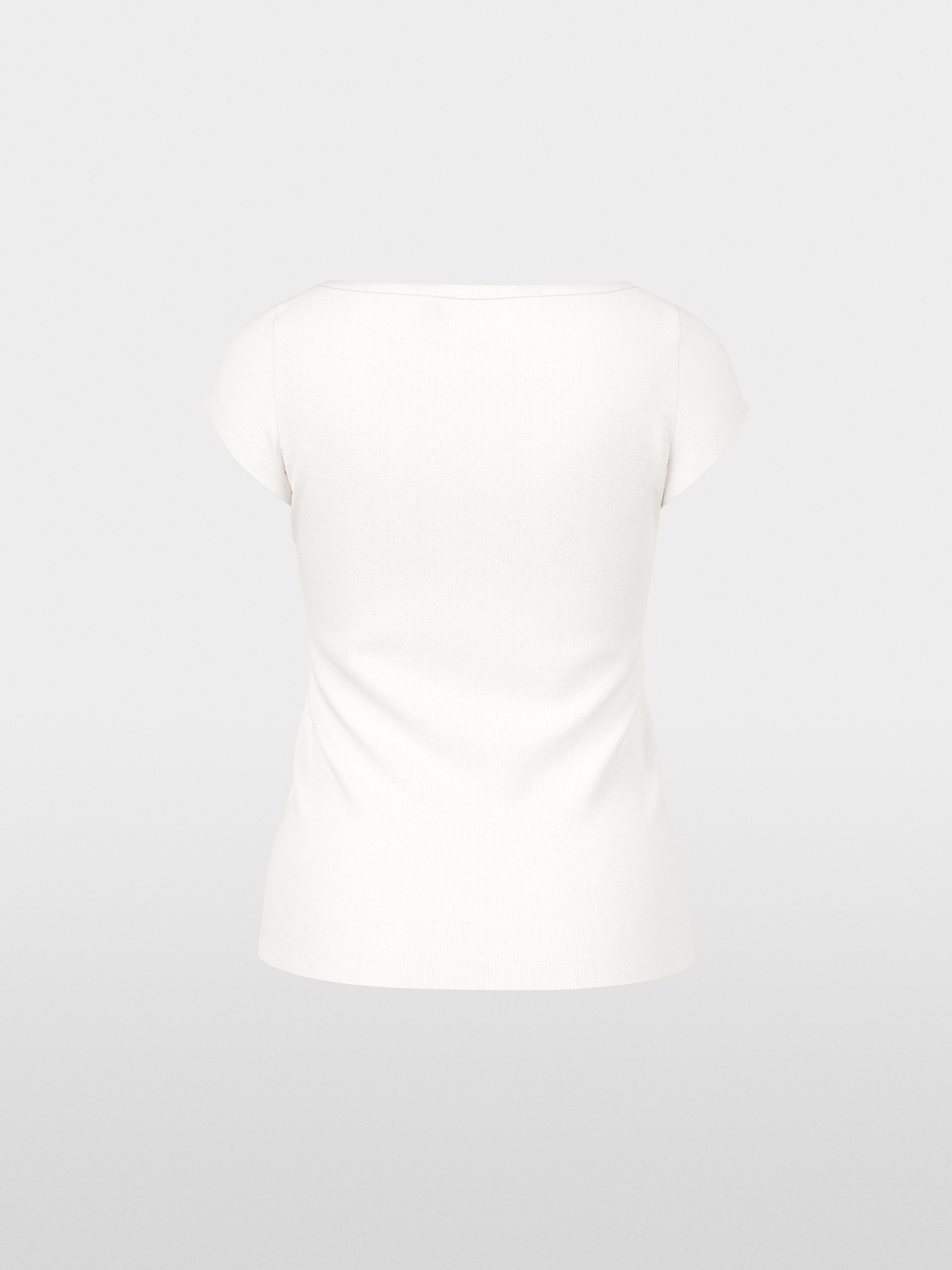 Stretch cotton shirt with cut-out