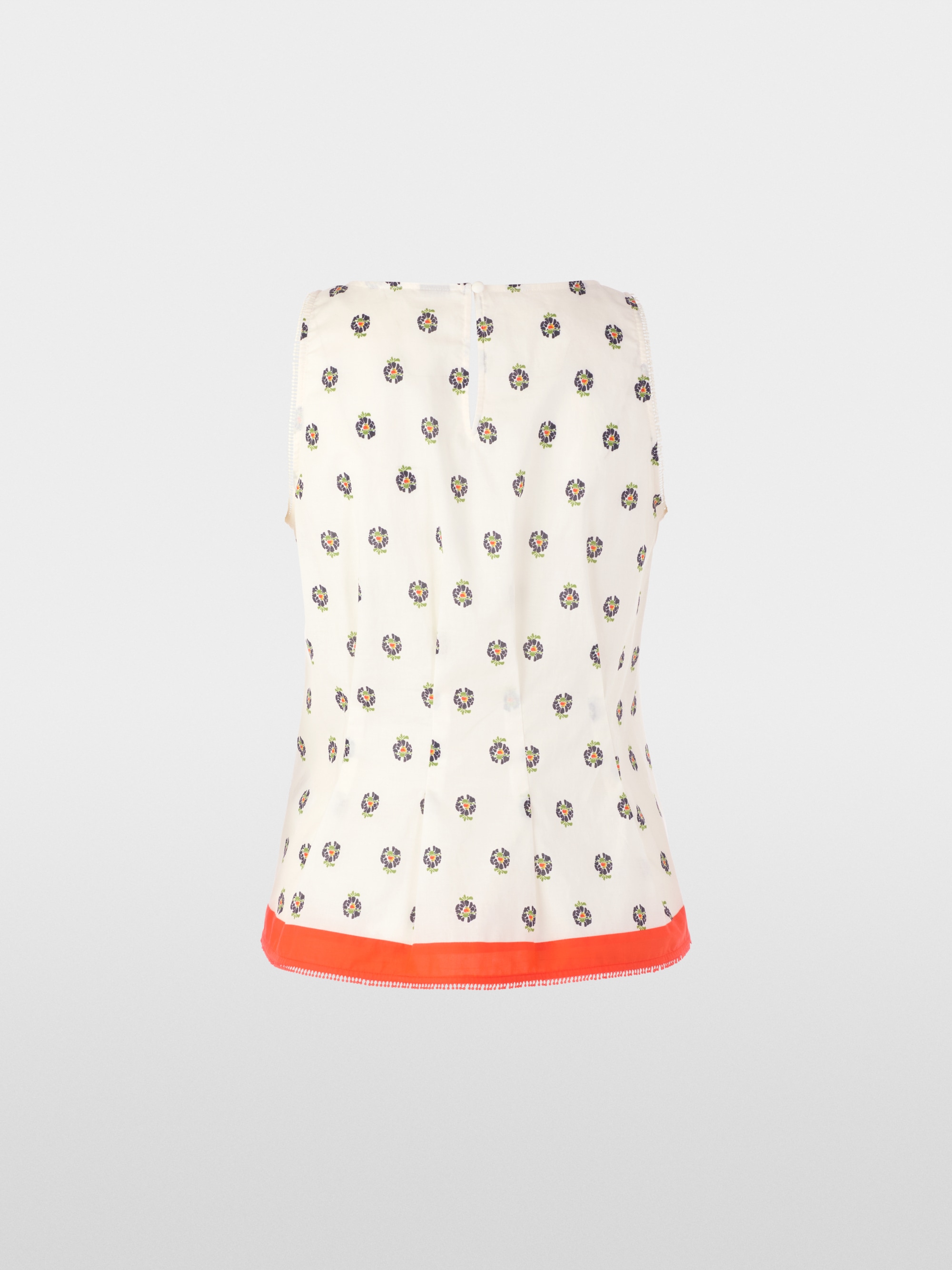 Cotton top with hibiscus print