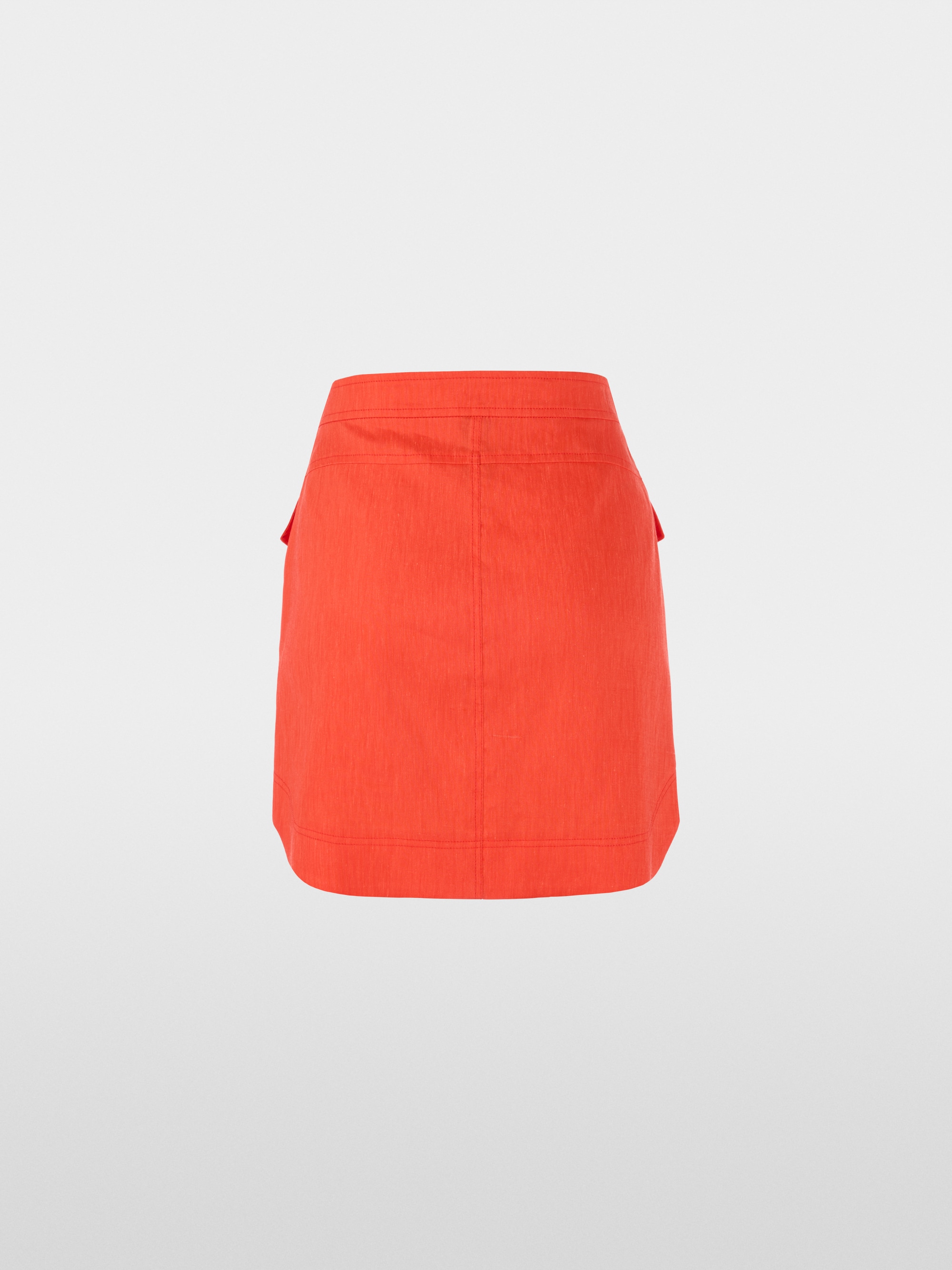 Linen-viscose blend mini skirt
