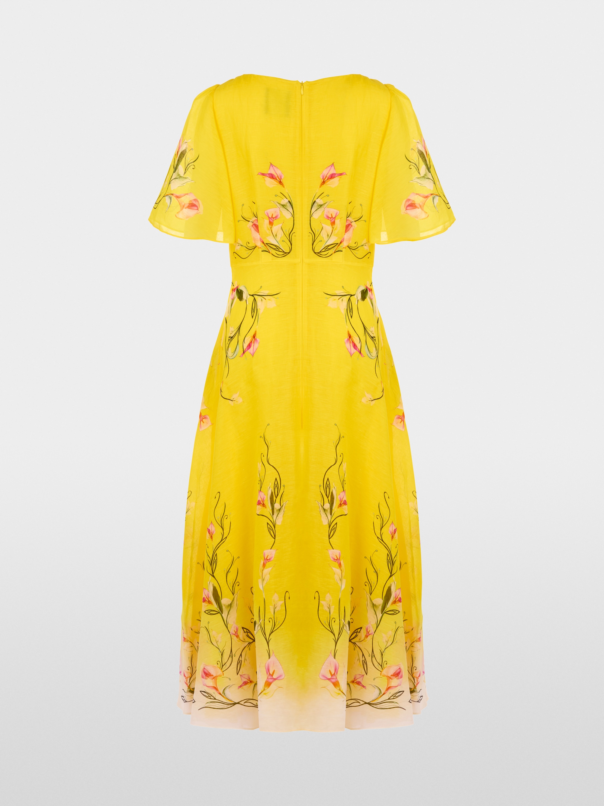 Linen-silk blend maxi dress