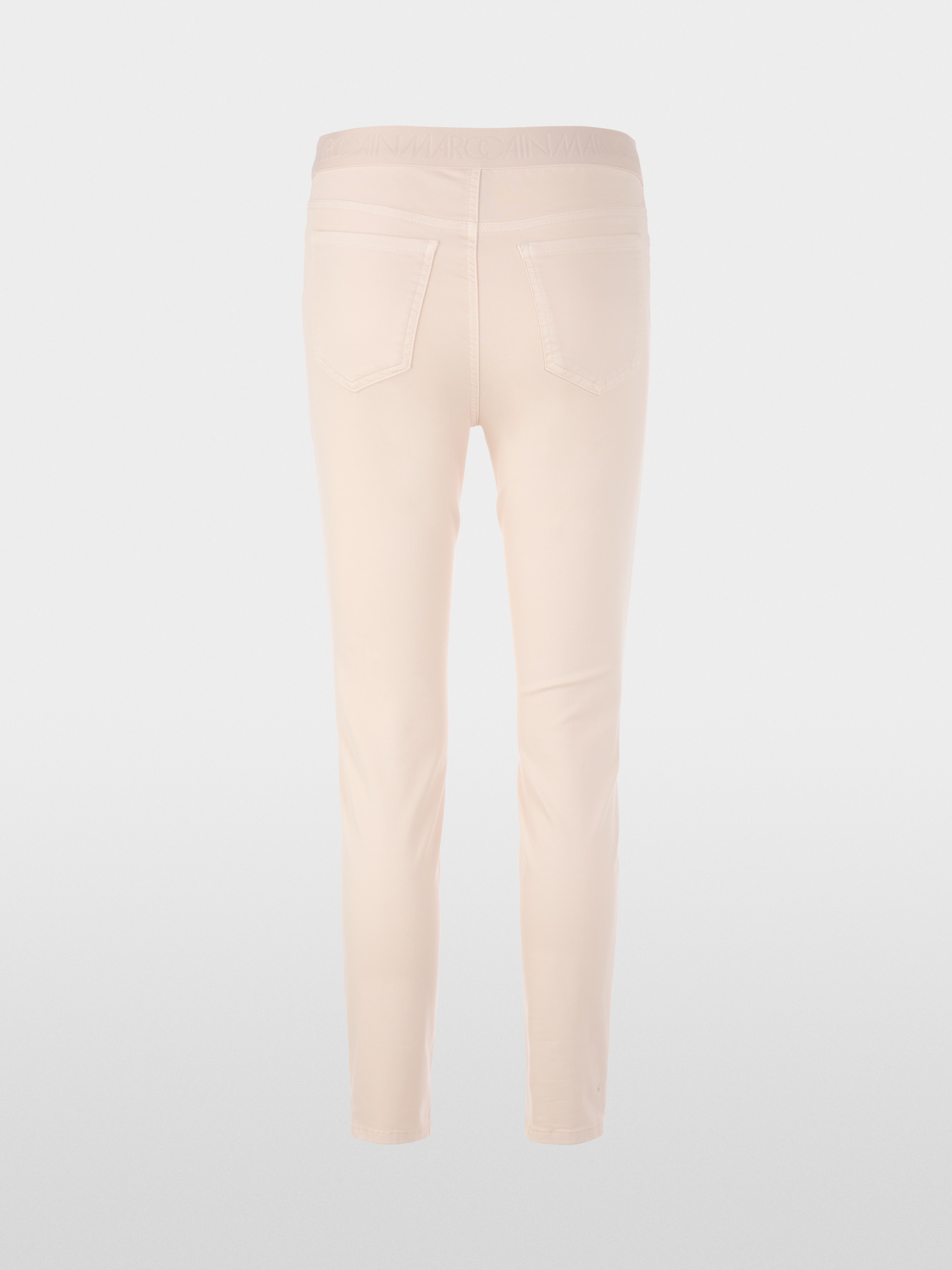 SOFIA slim fit pants with logo waistband
