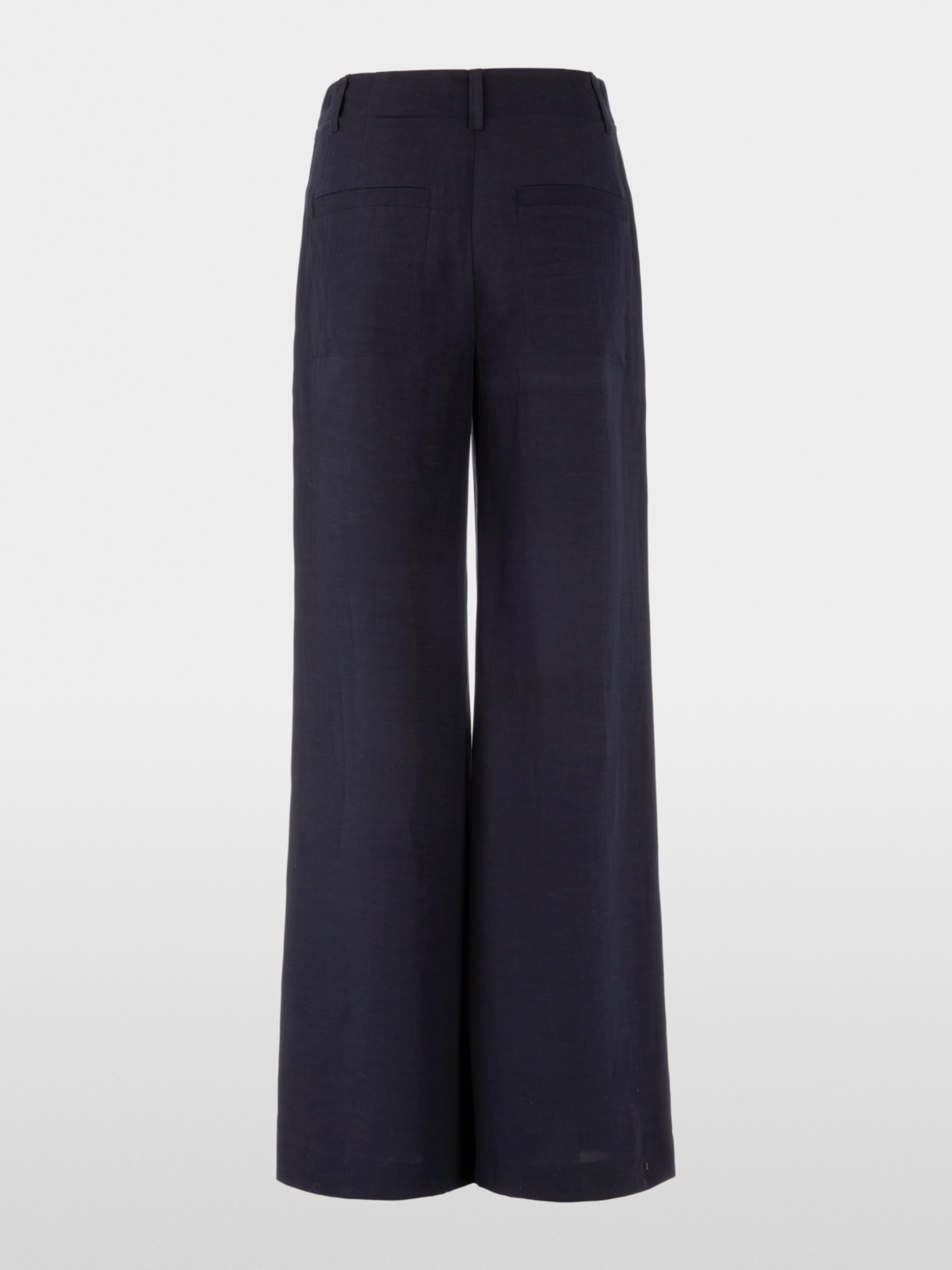 WAUKEE viscose-linen blend trousers