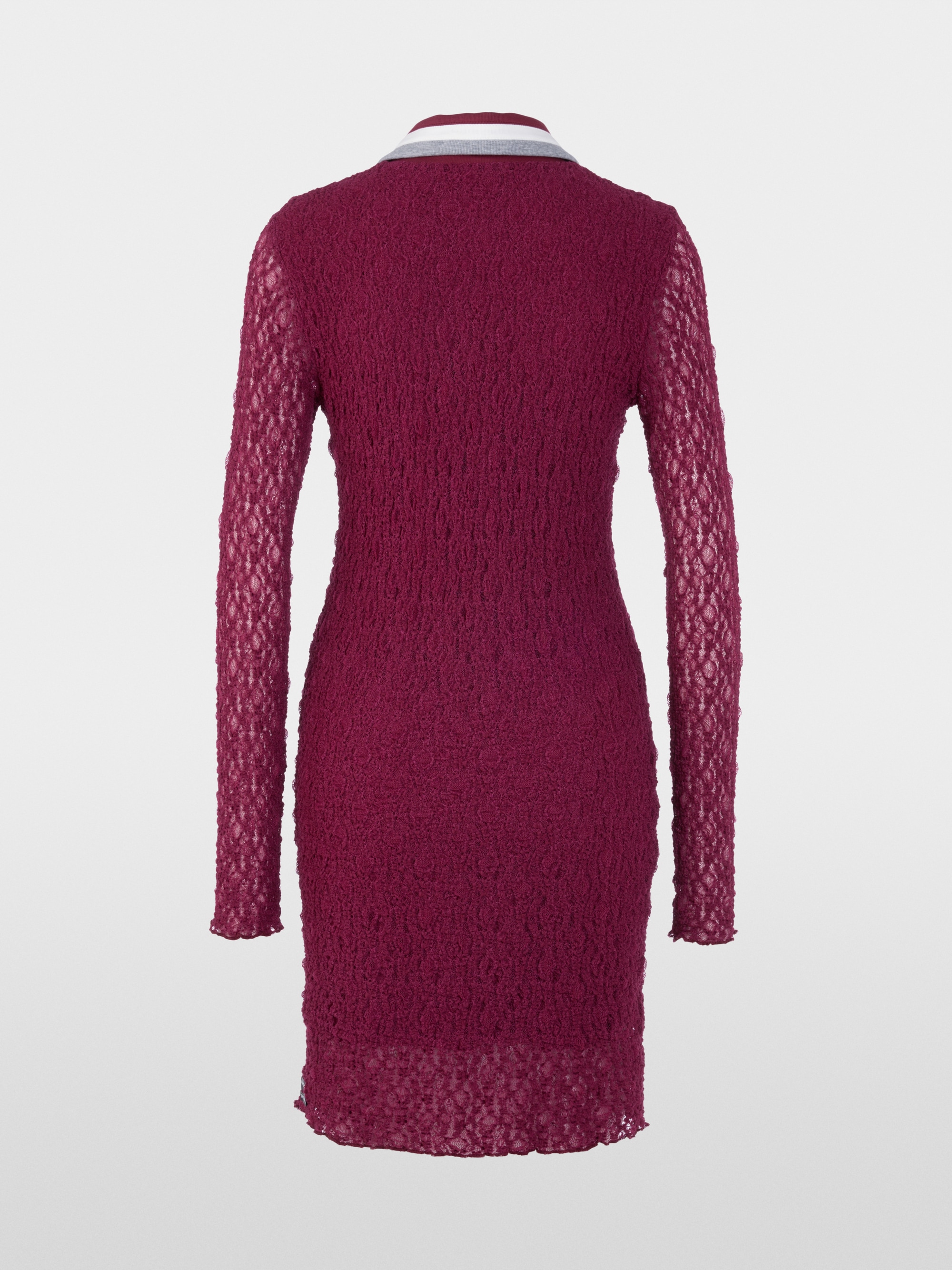 Polo dress with mesh look