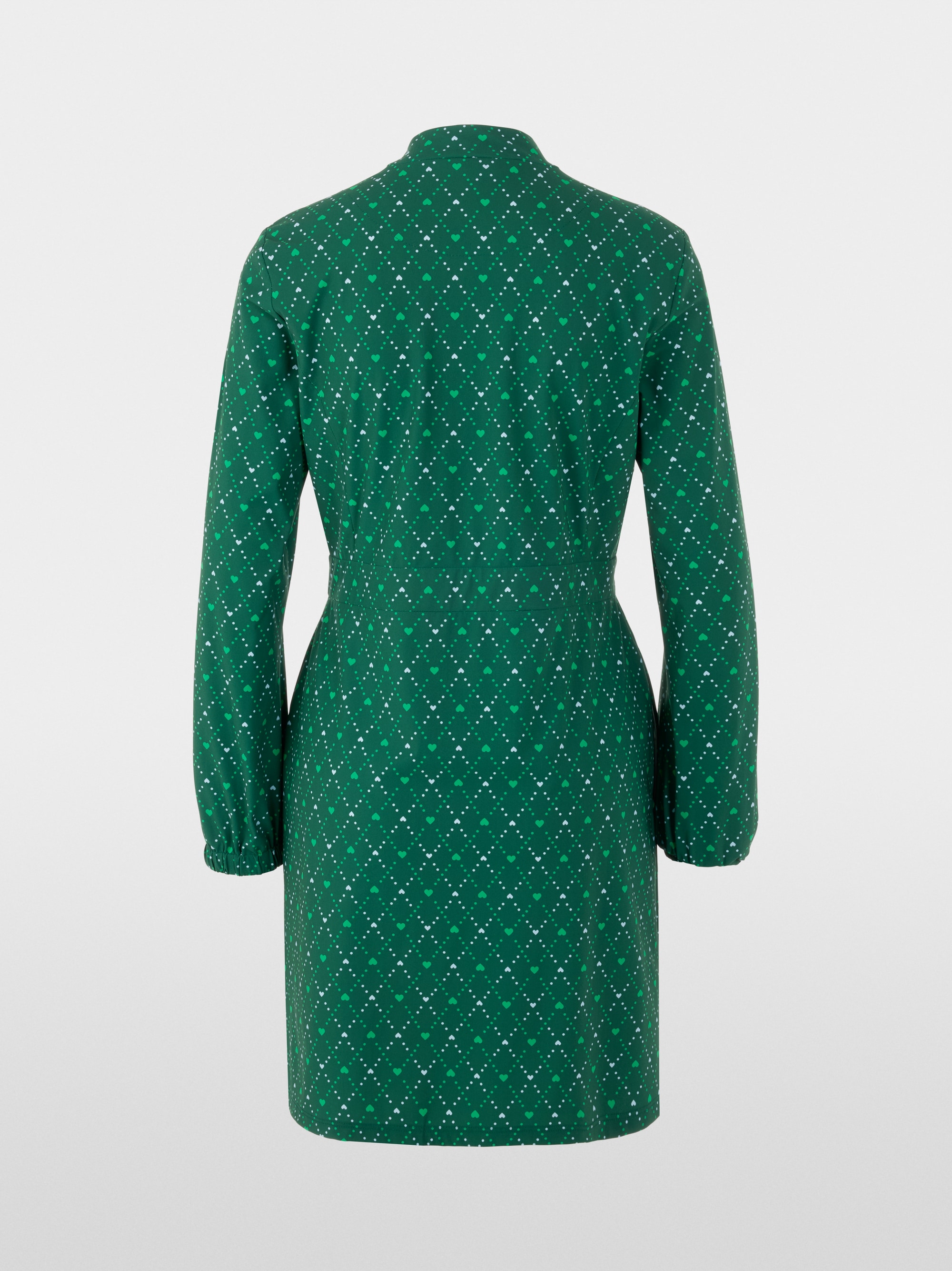 Stretch mini dress with heart print