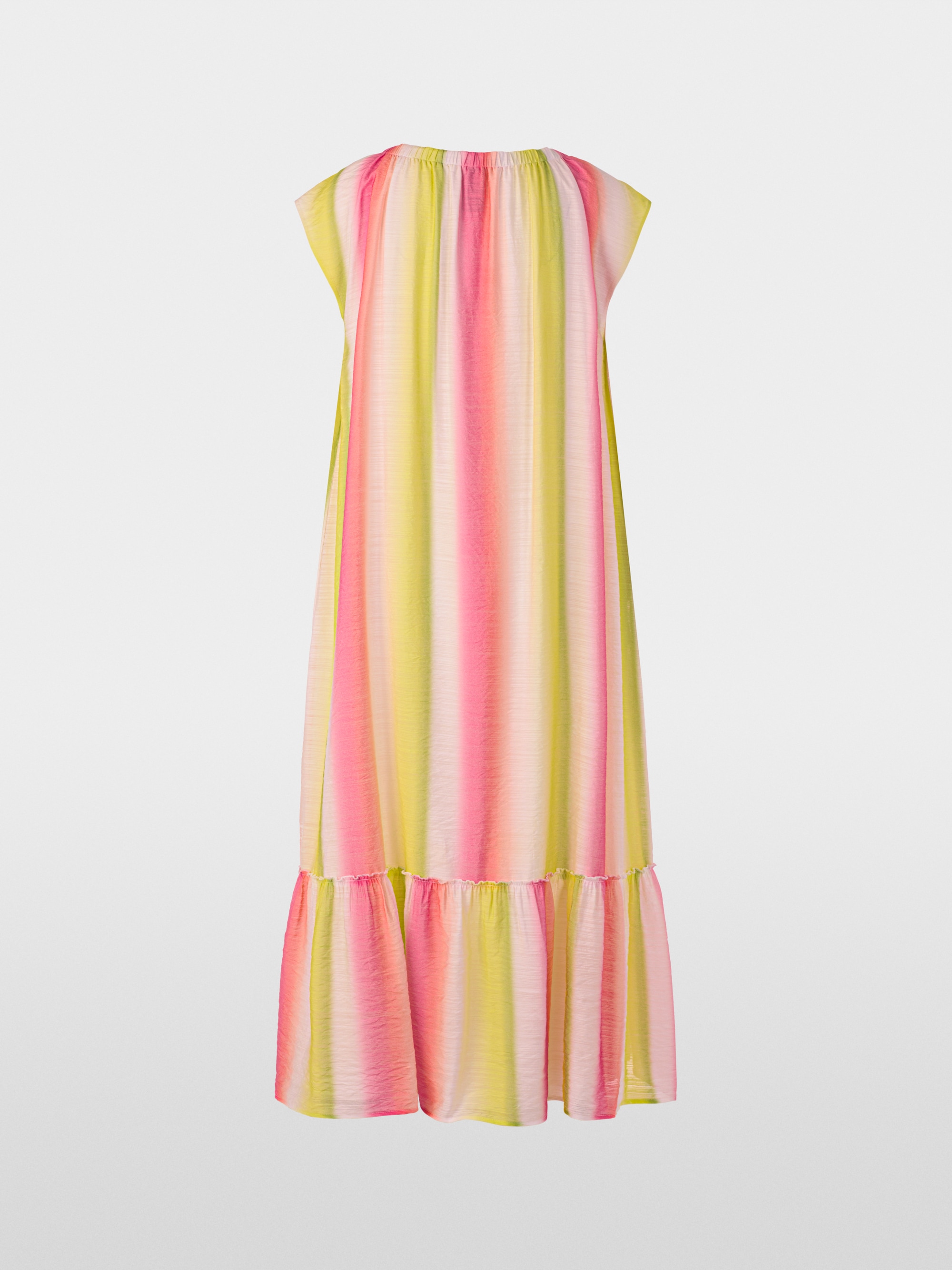 Robe midi rayée à volants