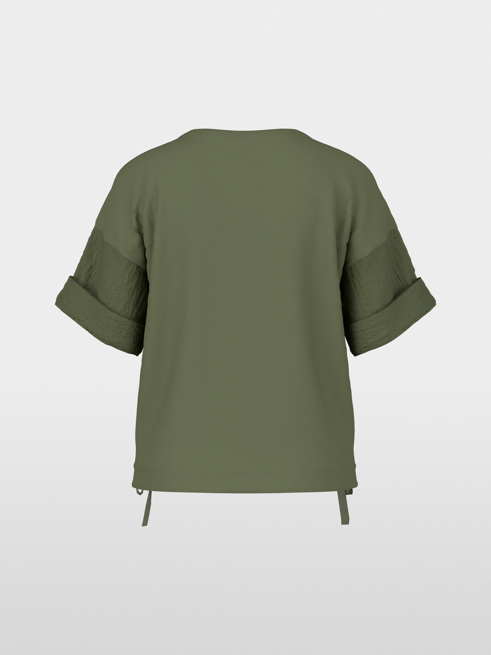 Materials mix T-shirt