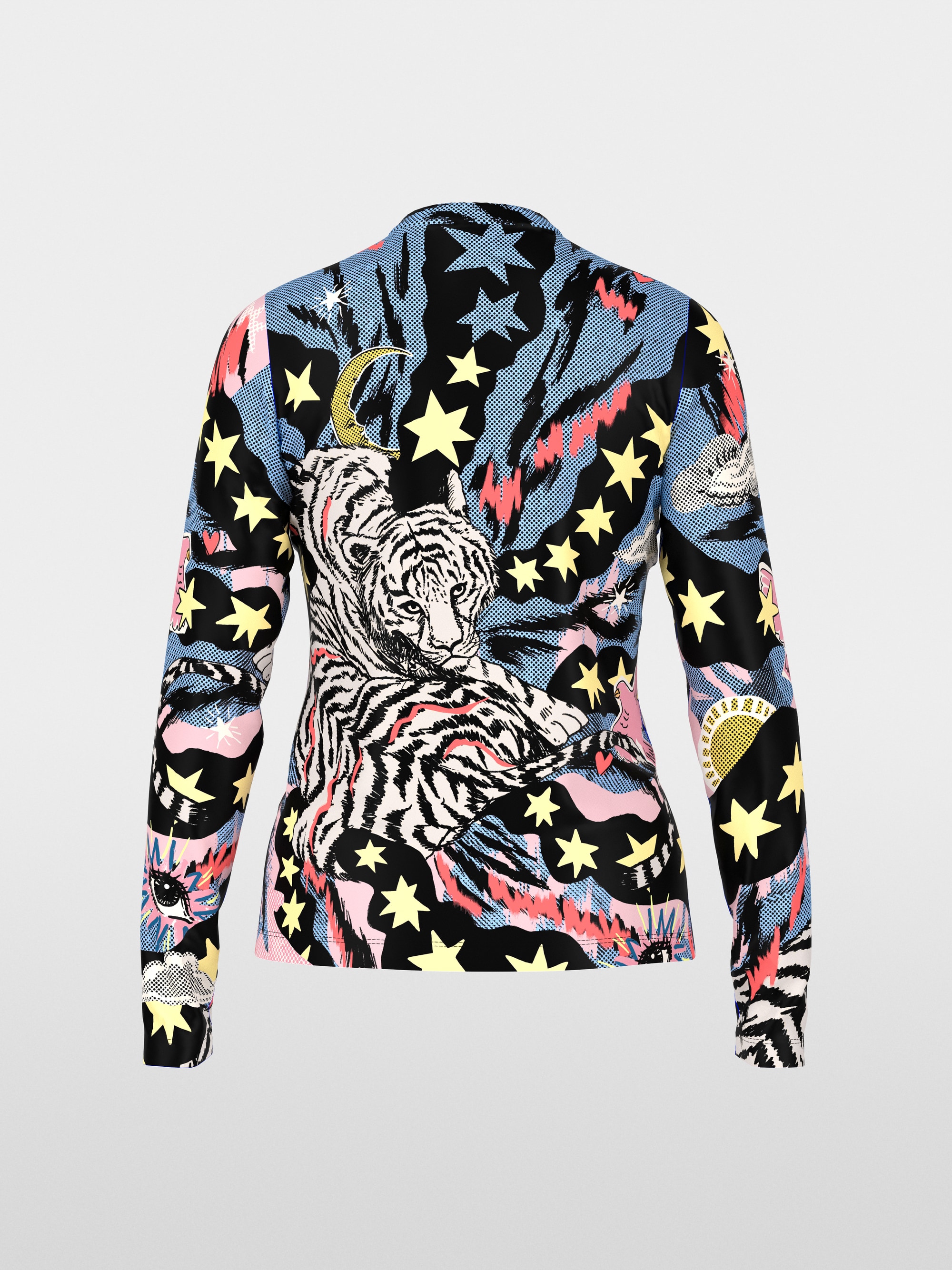 T-shirt à manches longues avec imprimé bande dessinée