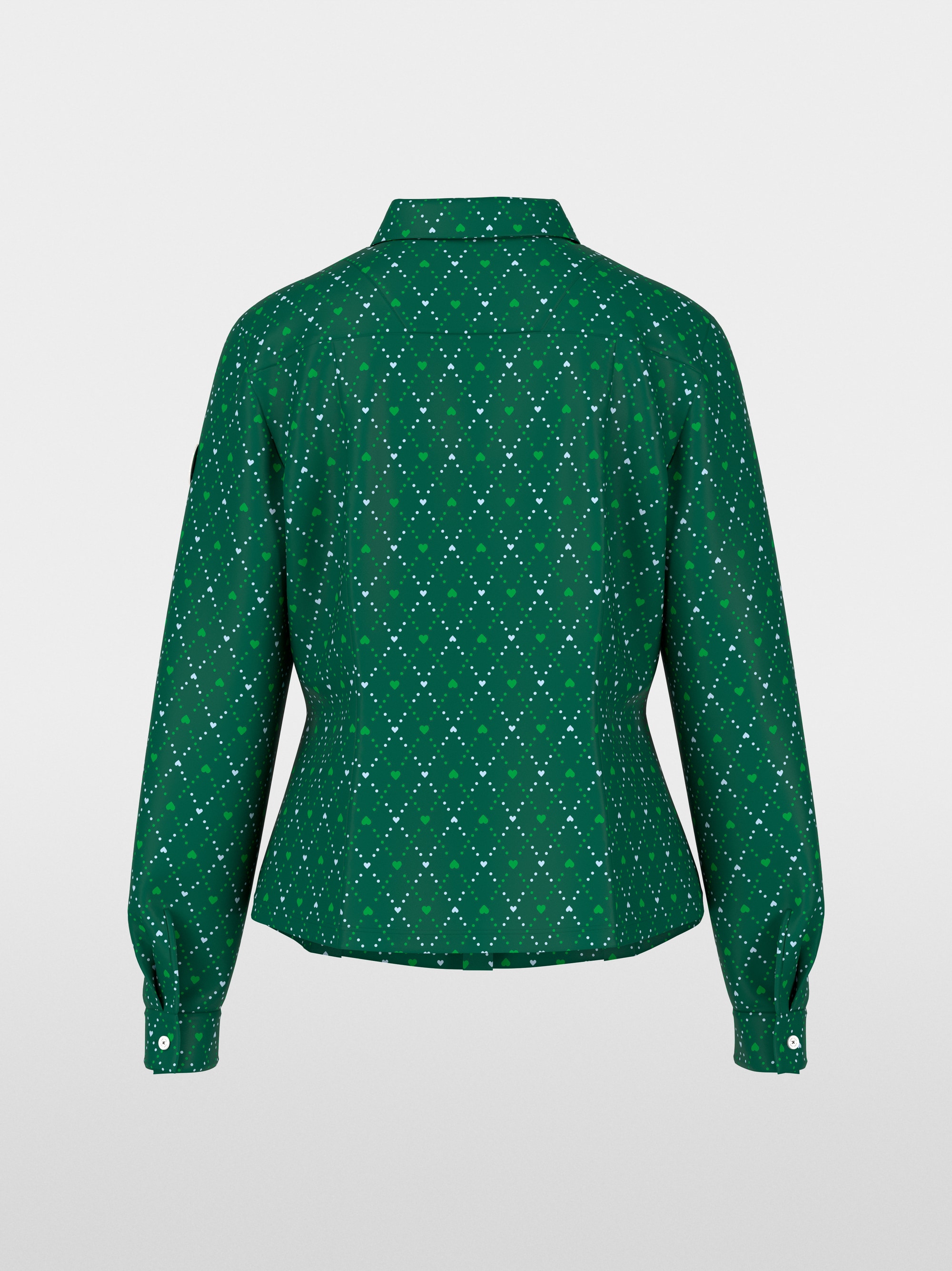 Stretch blouse with heart print