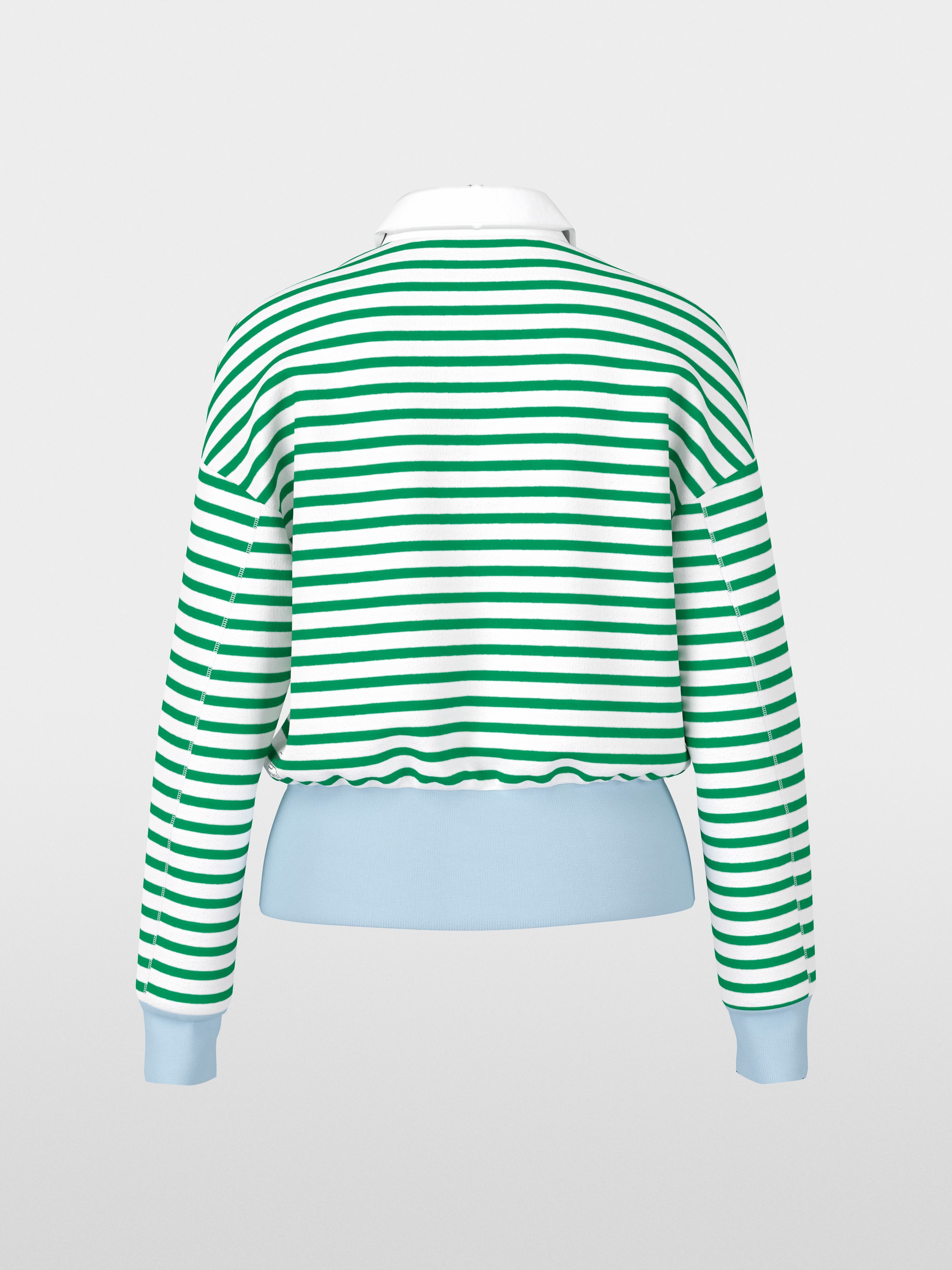 Striped polo shirt in stretch cotton