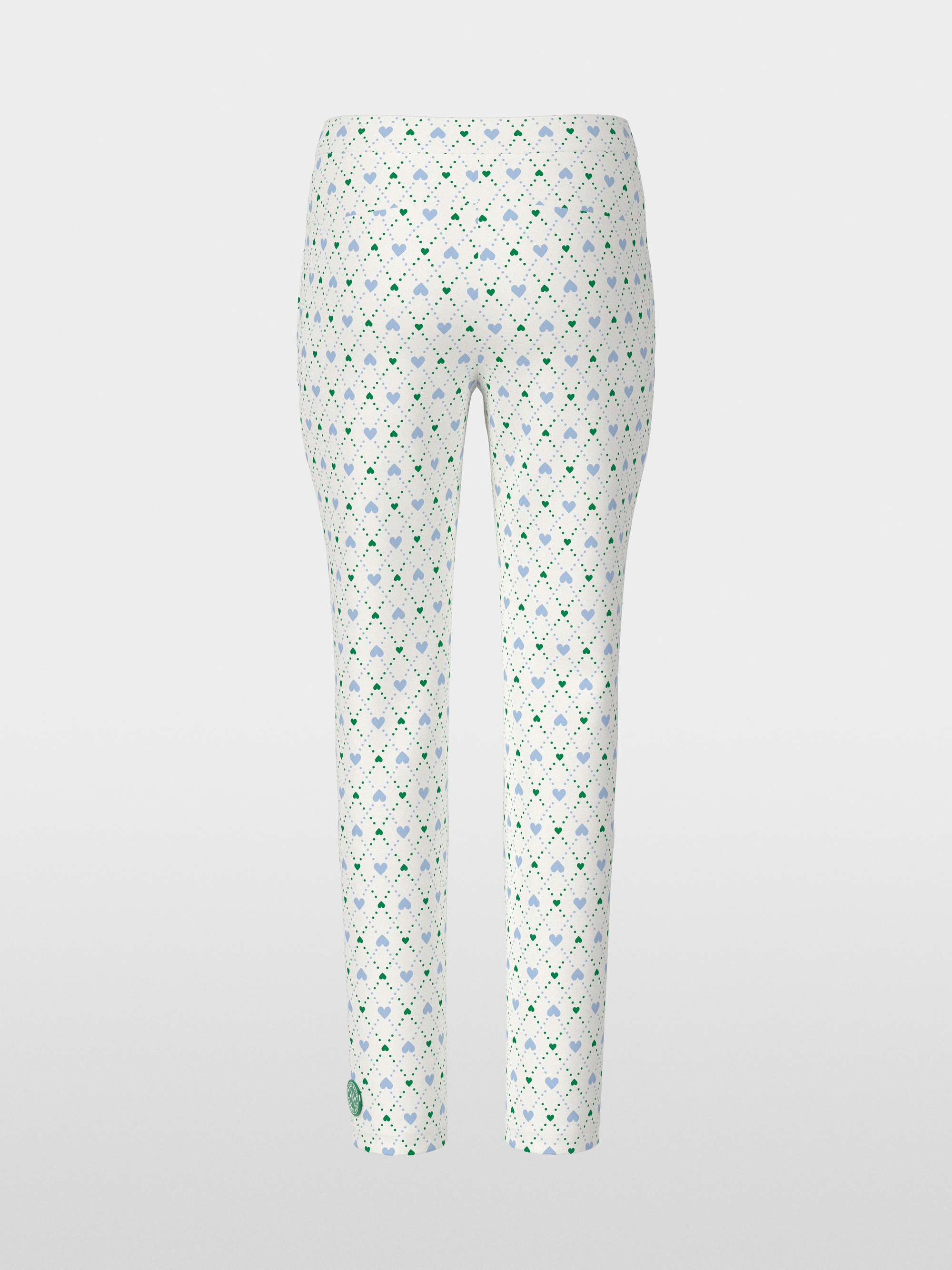 SOFIA heart print scuba jersey trousers
