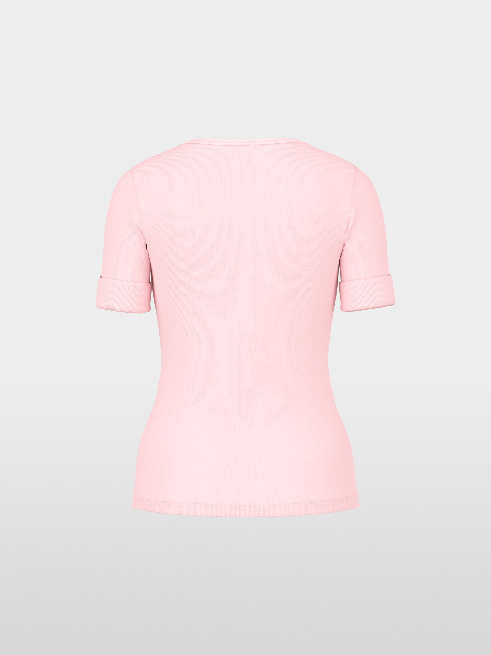 Stretch cotton shirt with half sleeves
