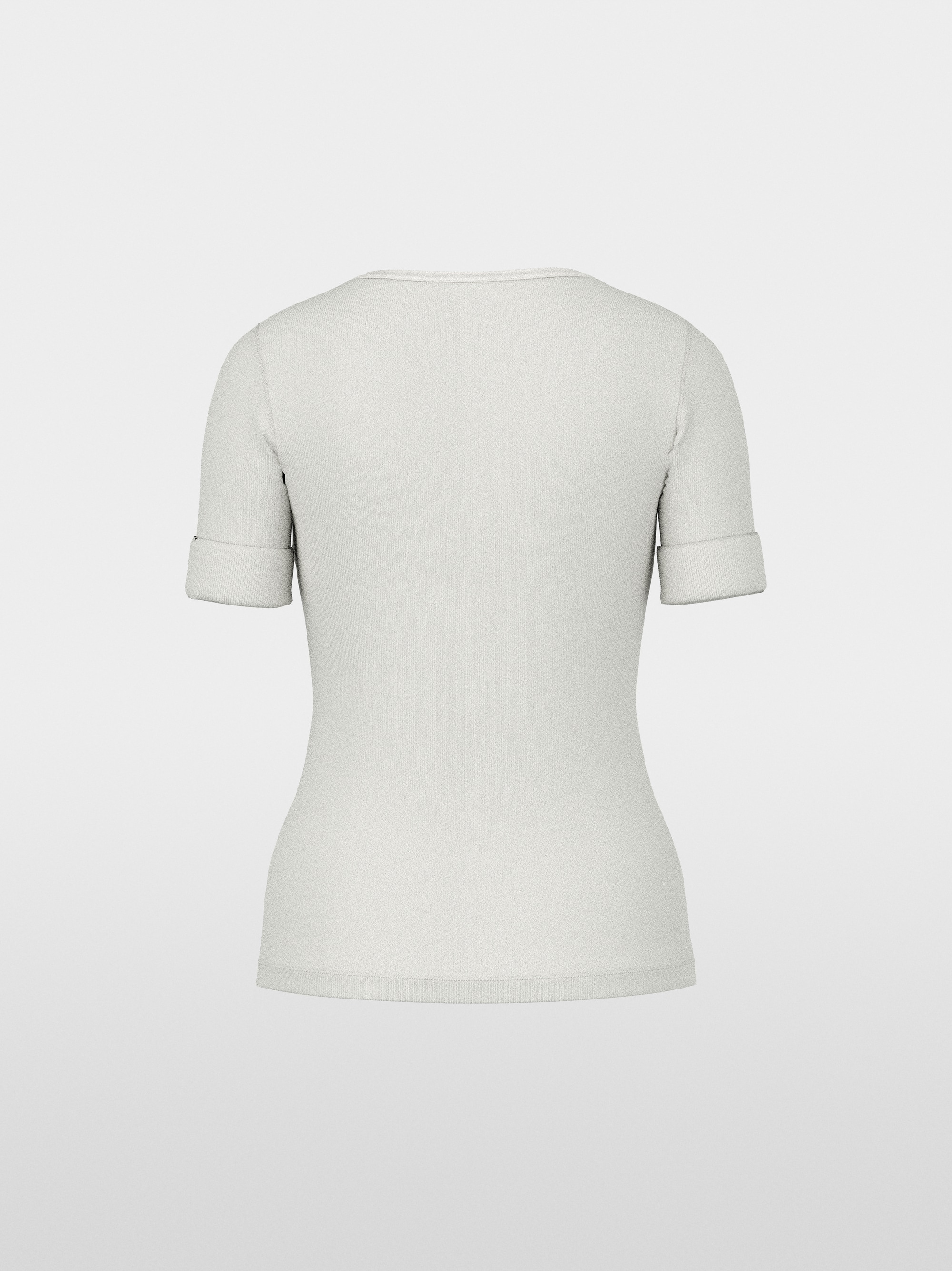 Stretch cotton shirt with half sleeves