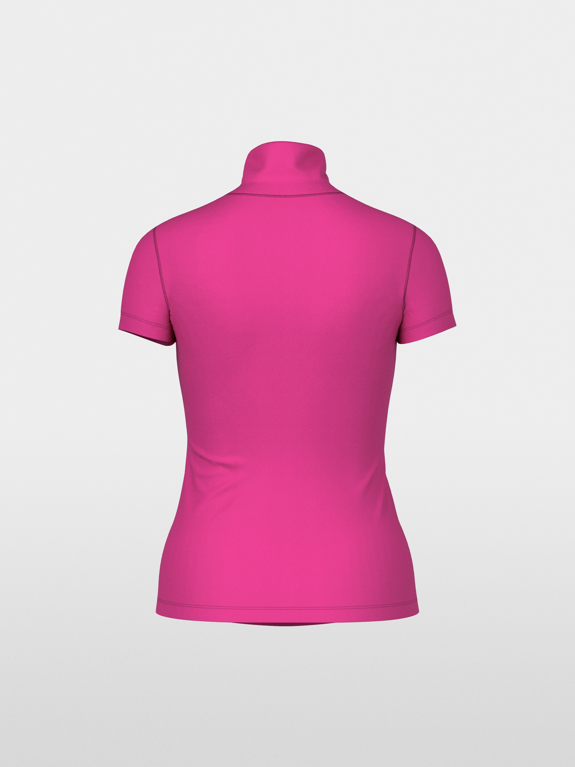 T-shirt à col montant en coton stretch