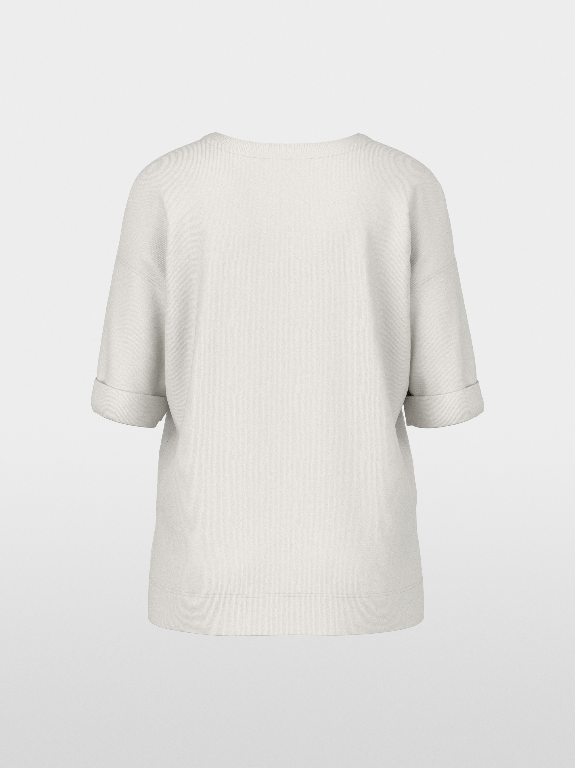 Materials mix blouse-style shirt