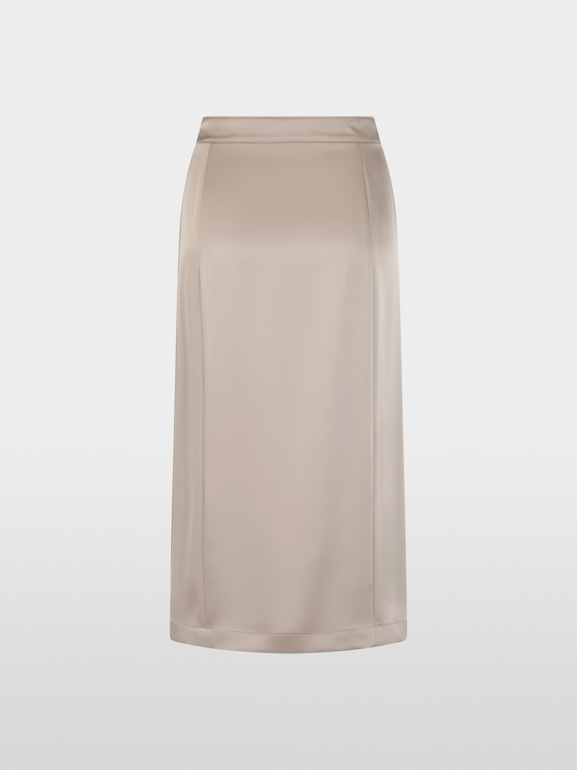 Flowing satin midi skirt