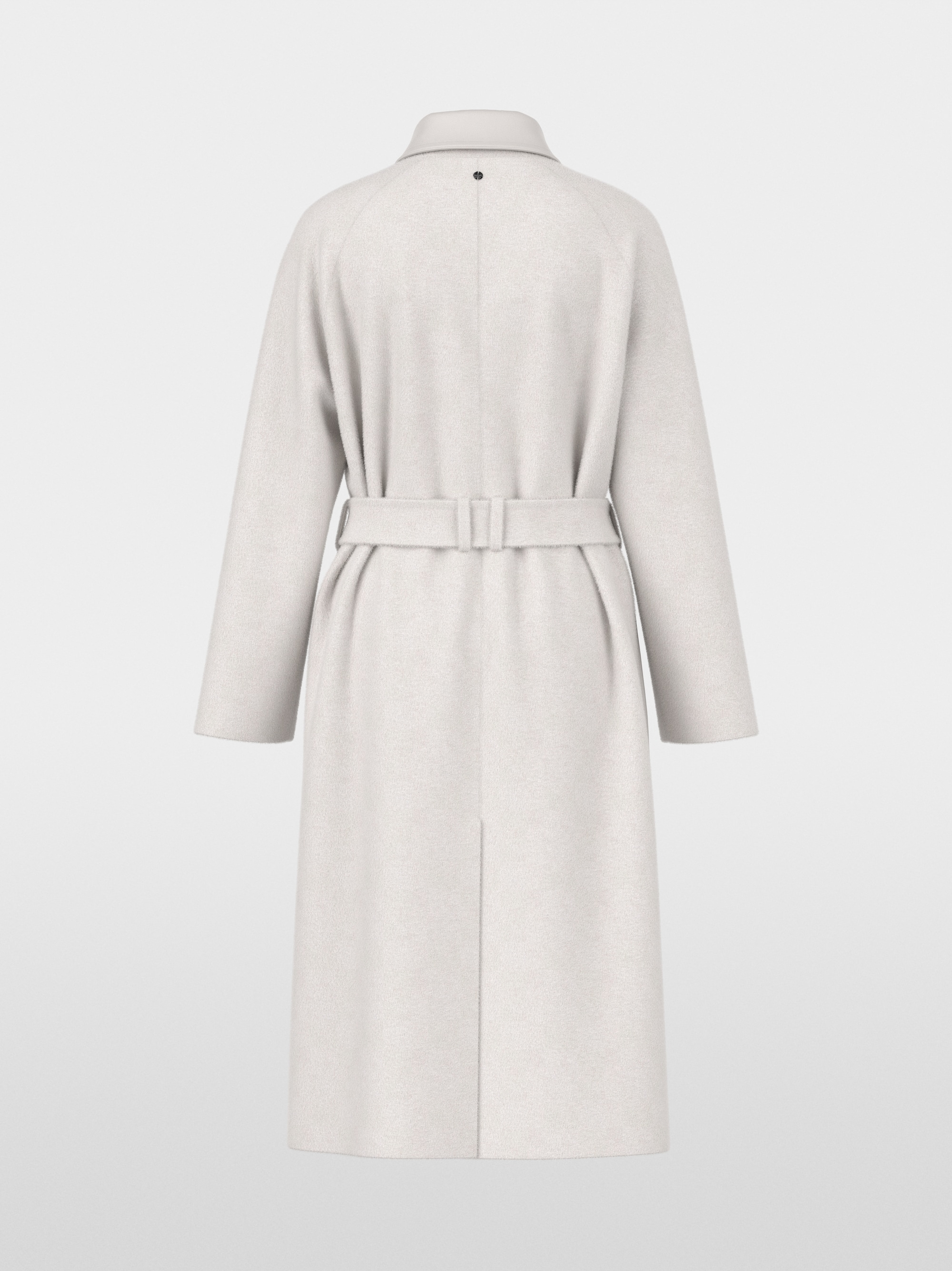 Short coat with leather details