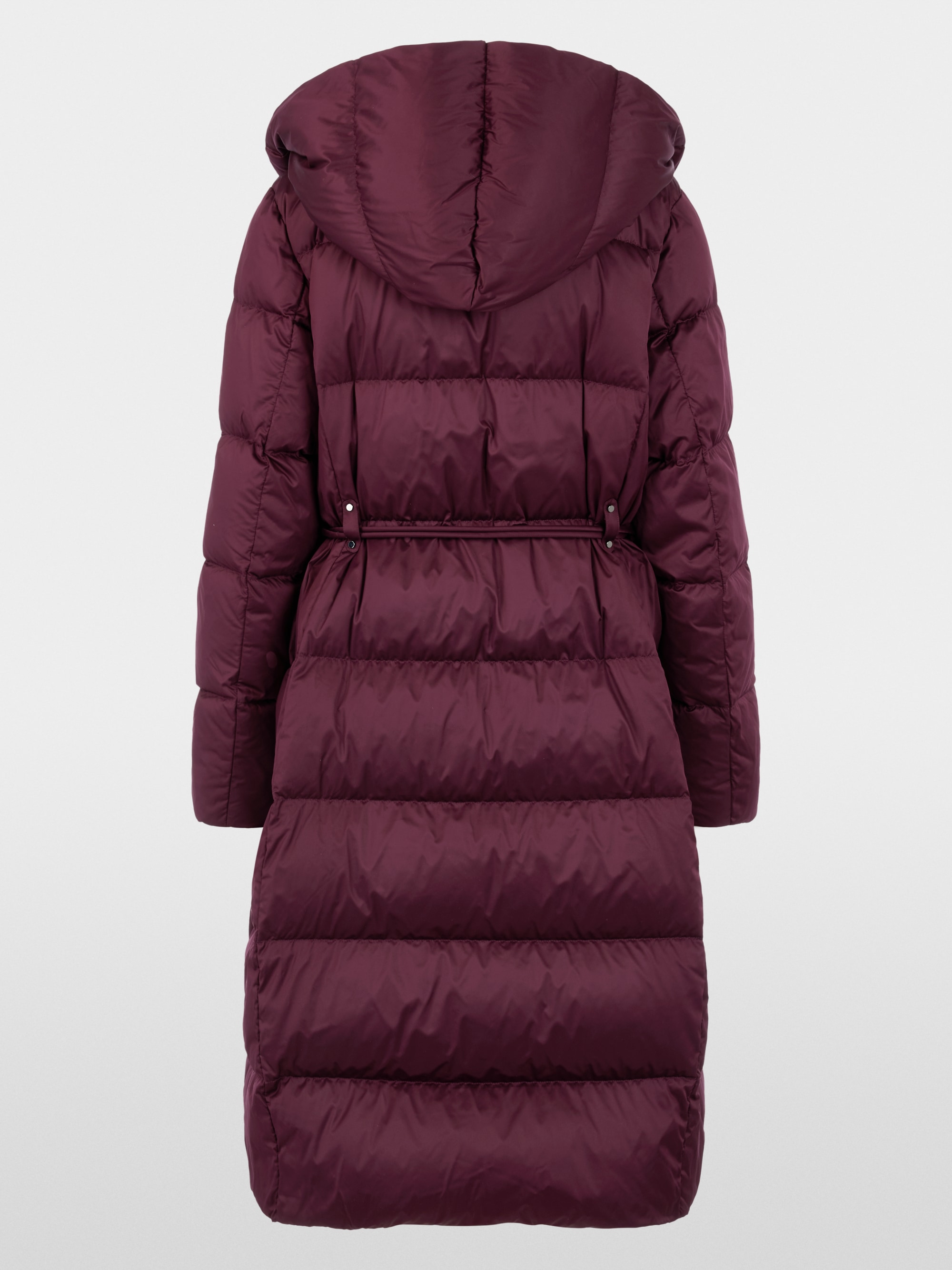 Manteau long en duvet à capuche