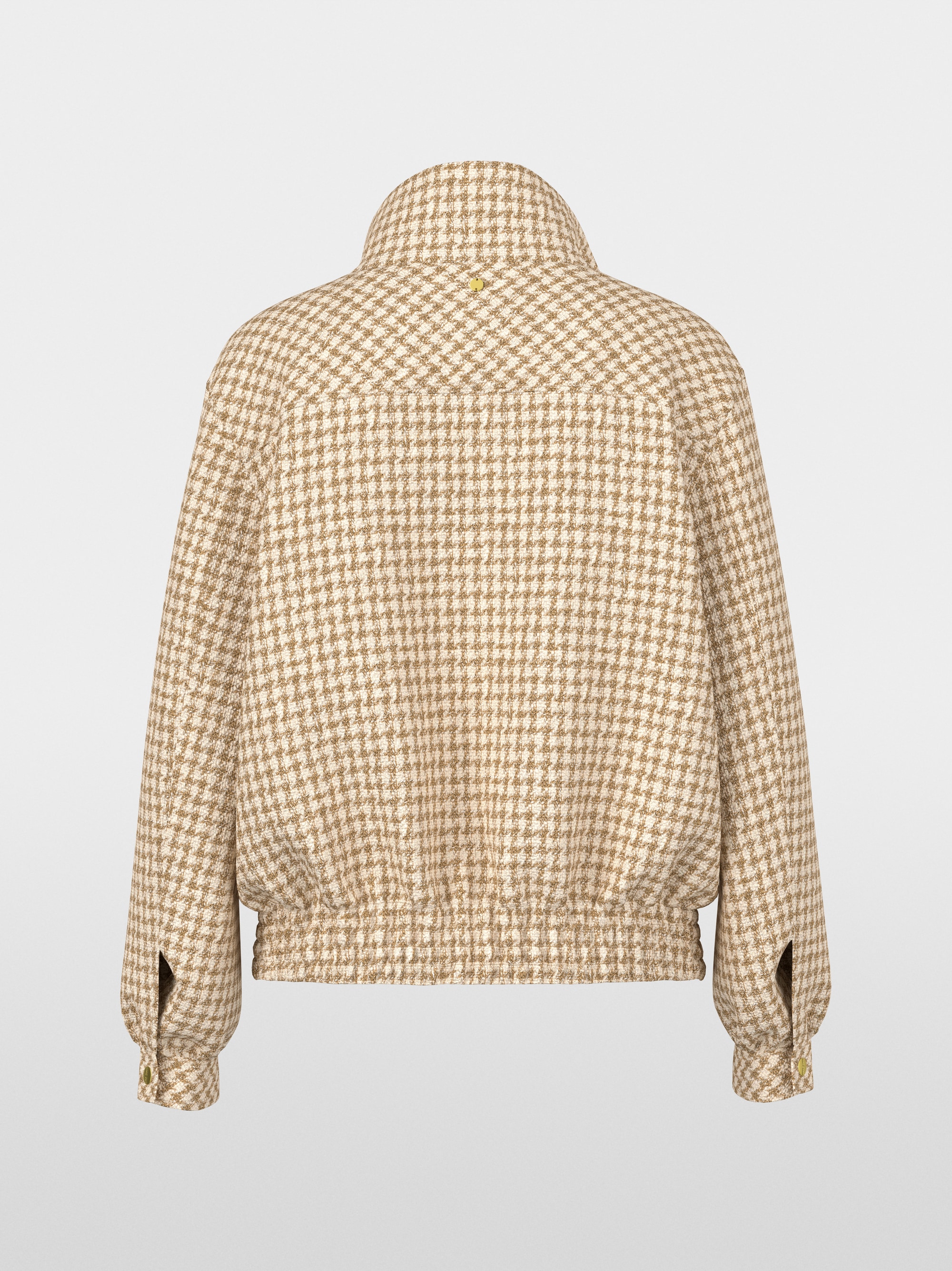 Blouson jacket with houndstooth