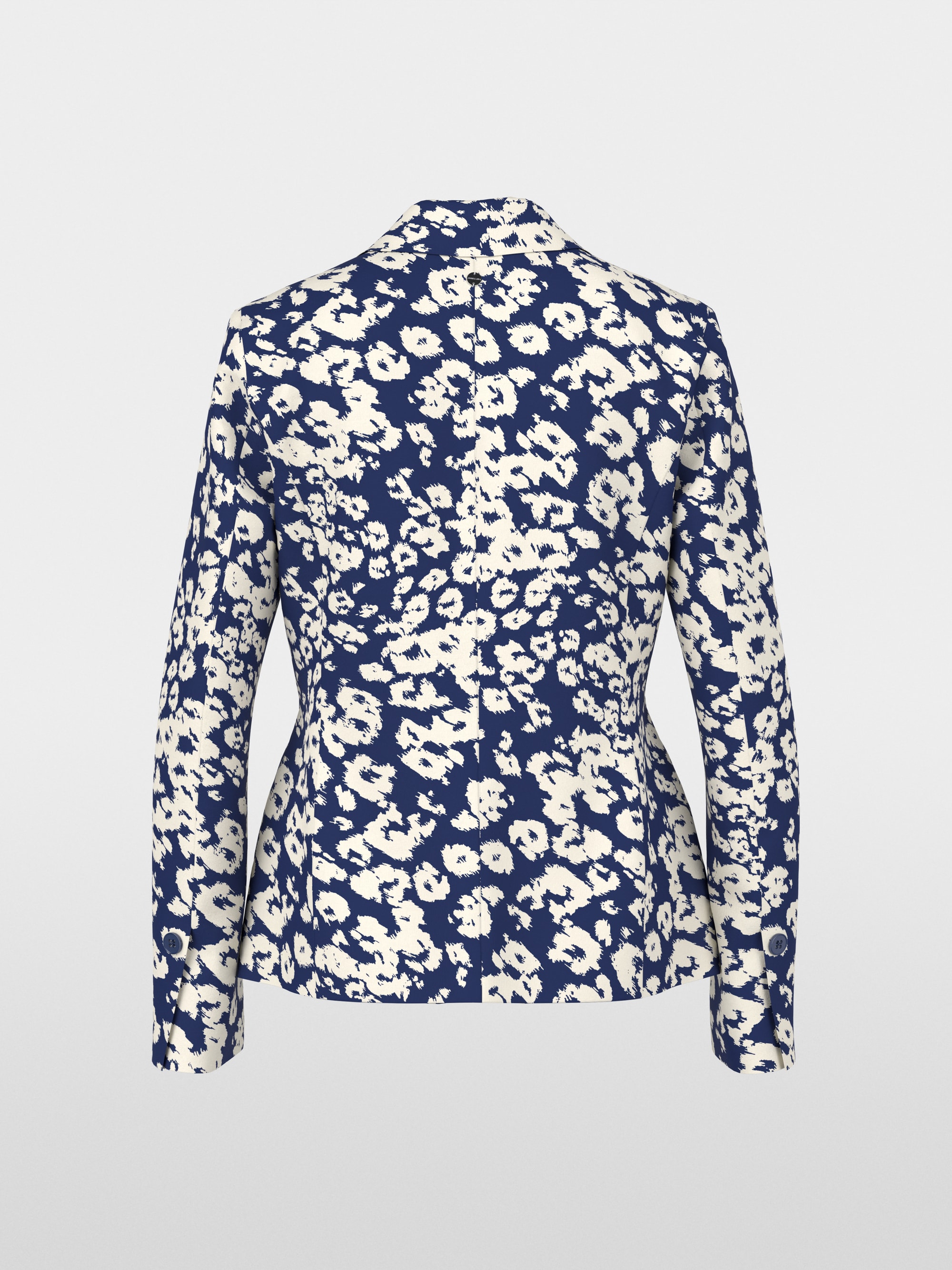 Fitted blazer with print