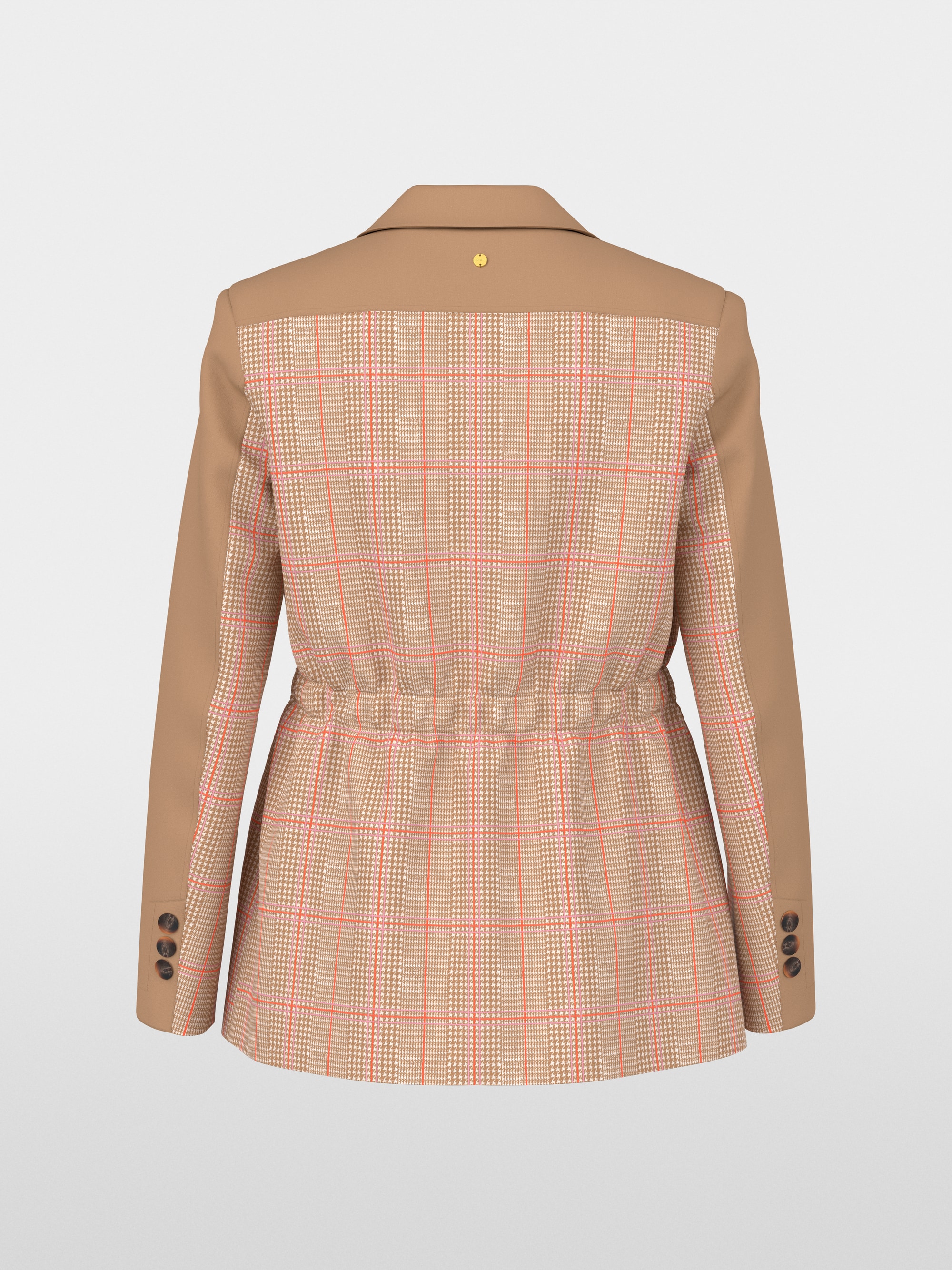 Two-button blazer with checked pattern