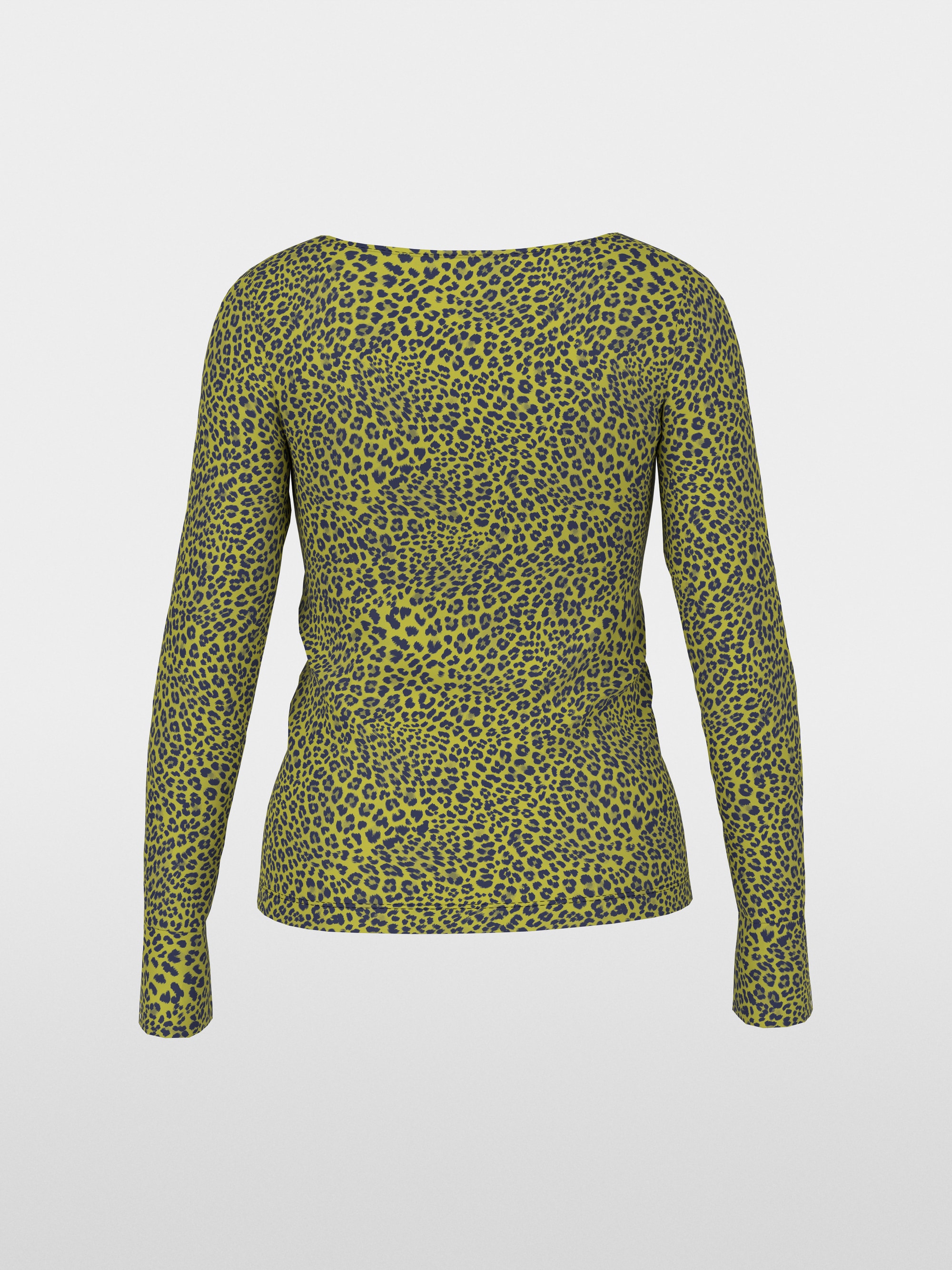 Long-sleeved shirt with leopard print