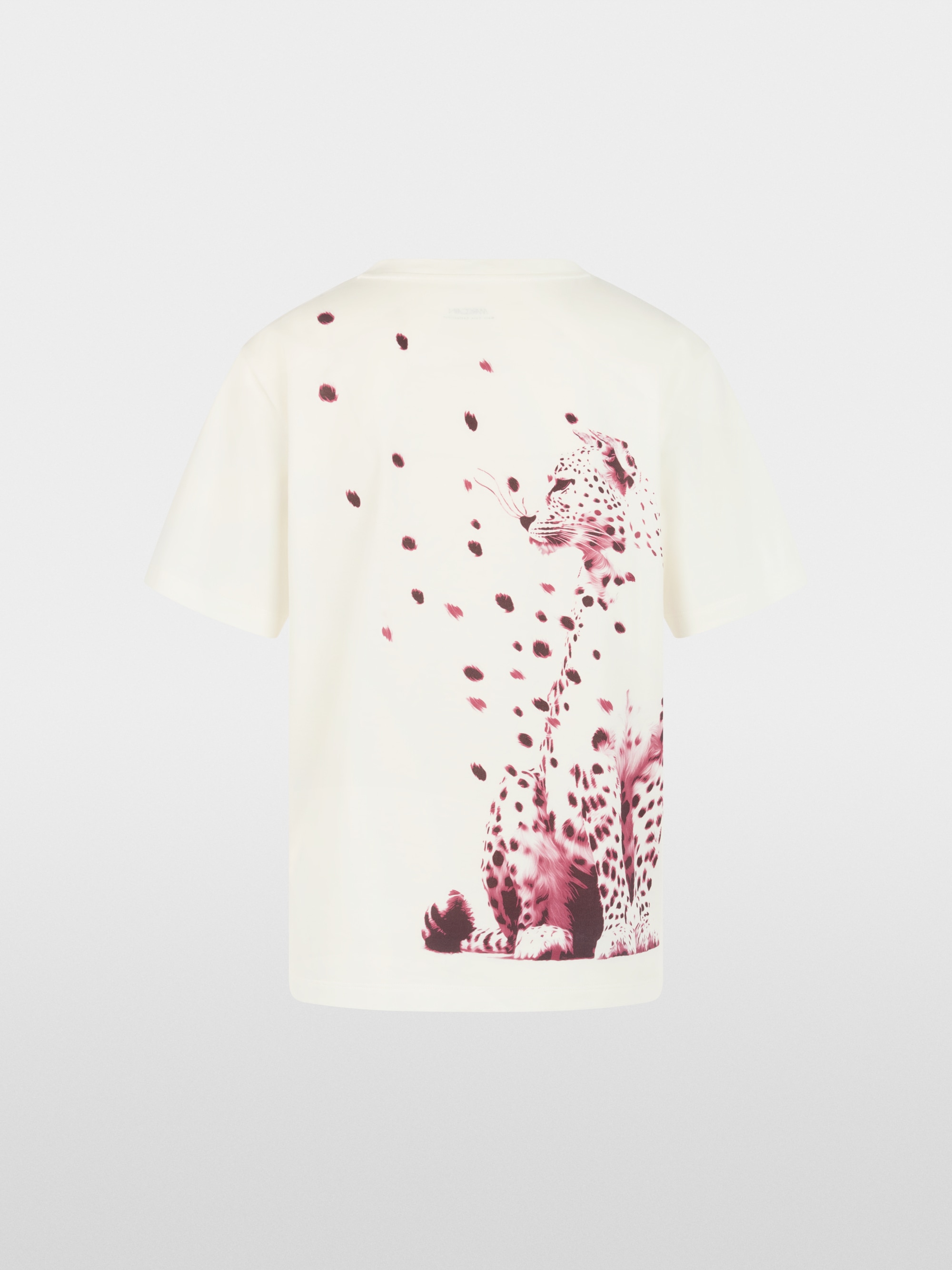 T-shirt with leopard print on the back