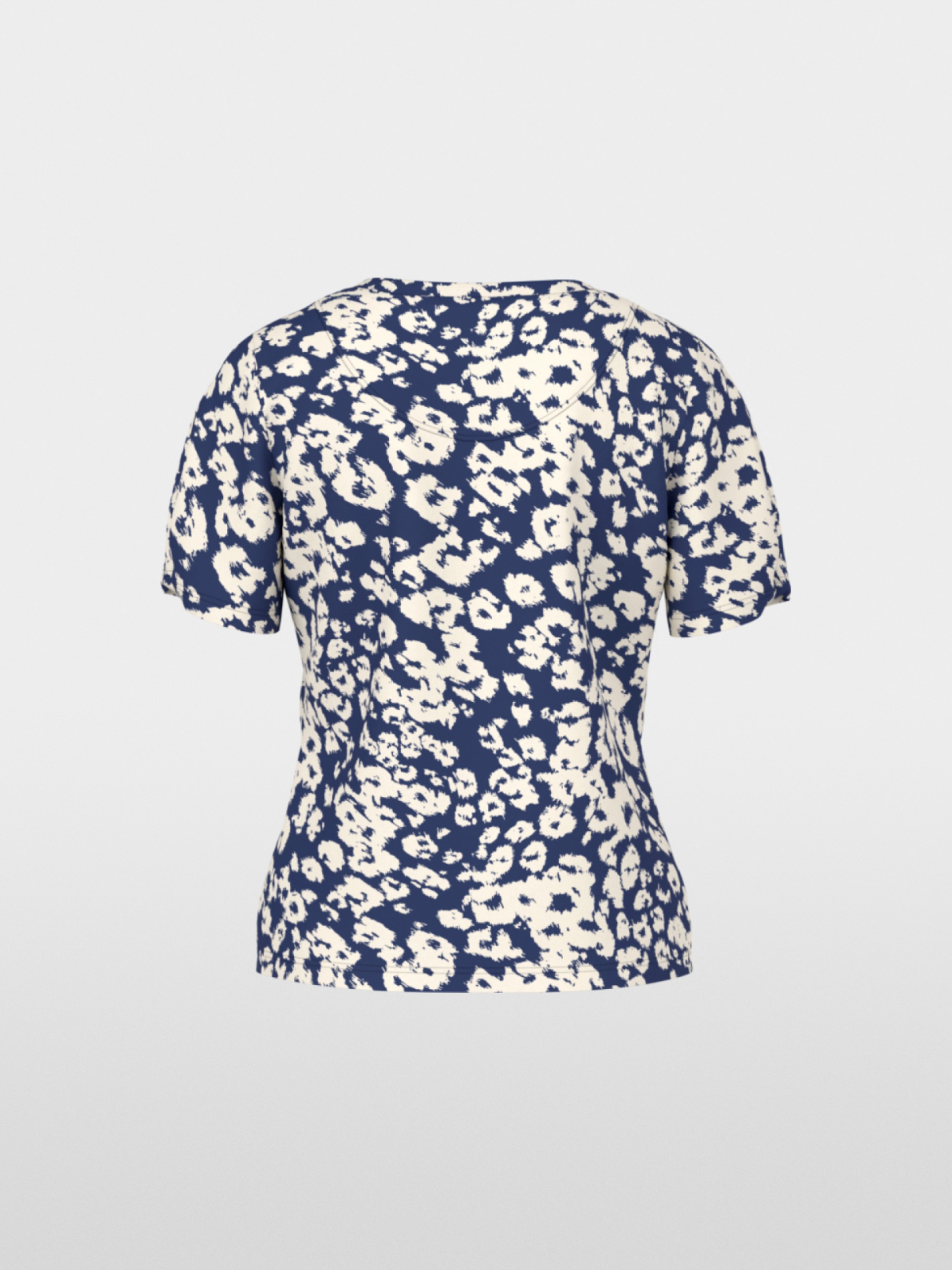 Ribbed leopard print T-shirt