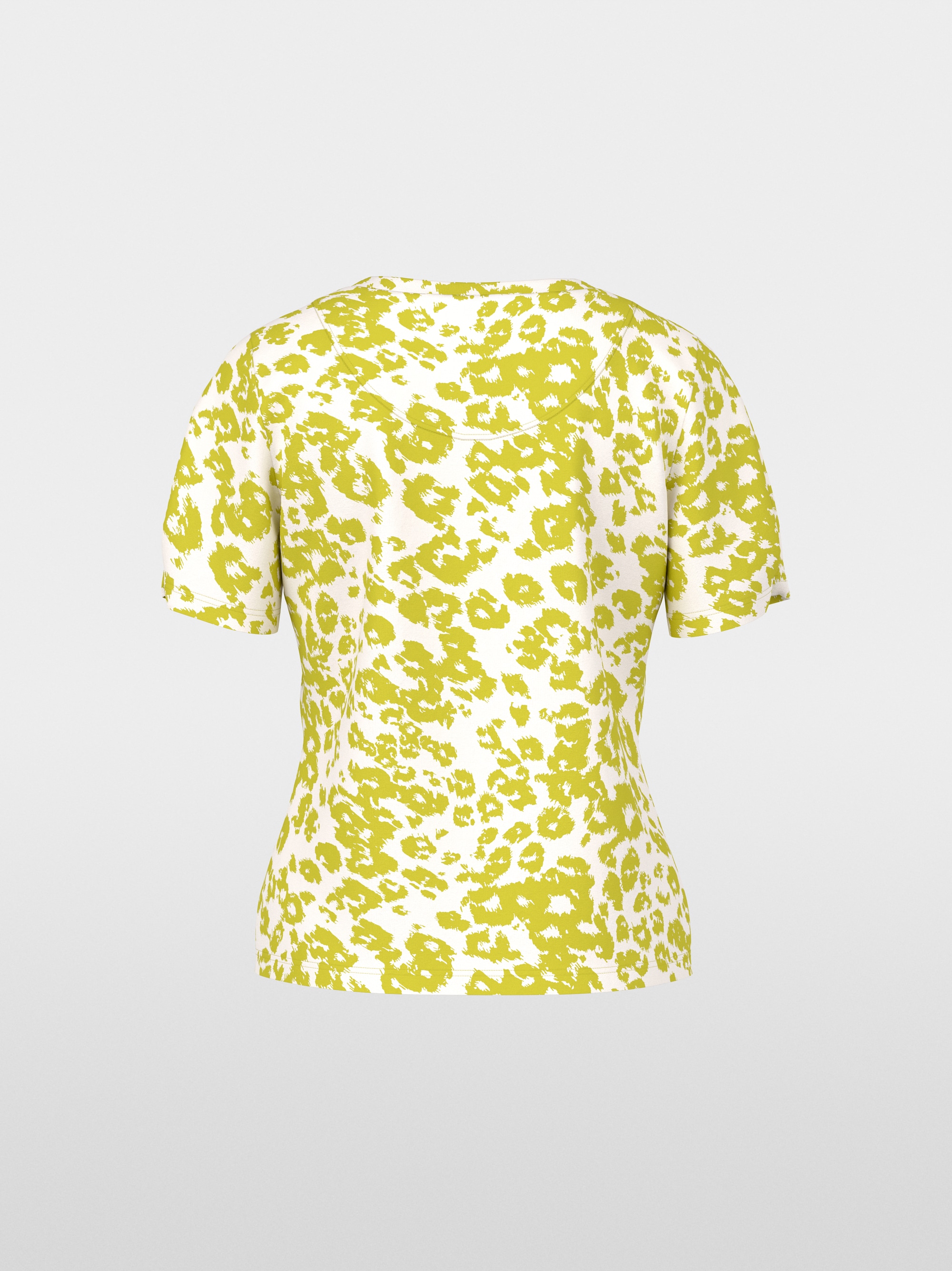 Ribbed leopard print T-shirt