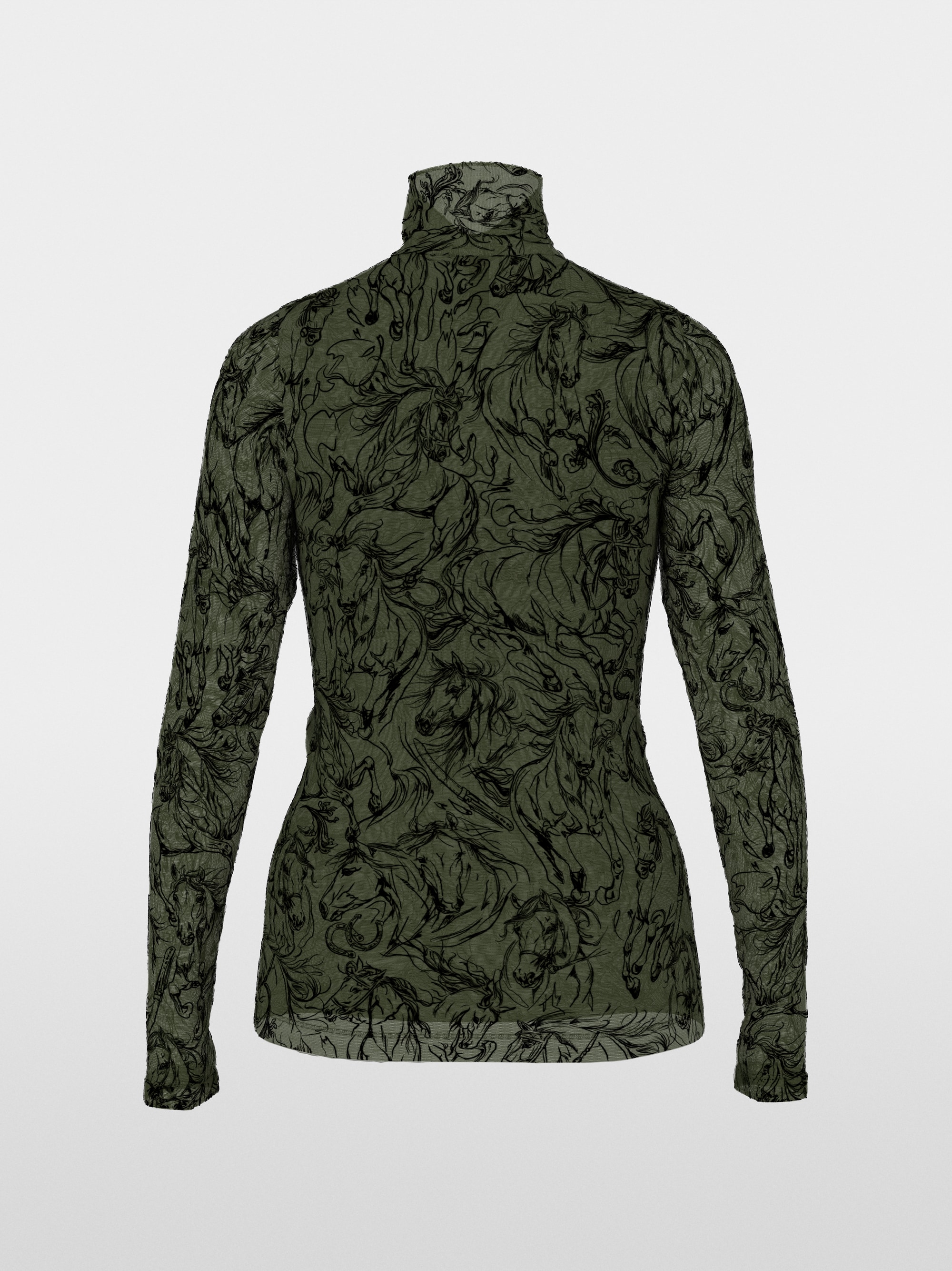 Shirt with velvet flocking