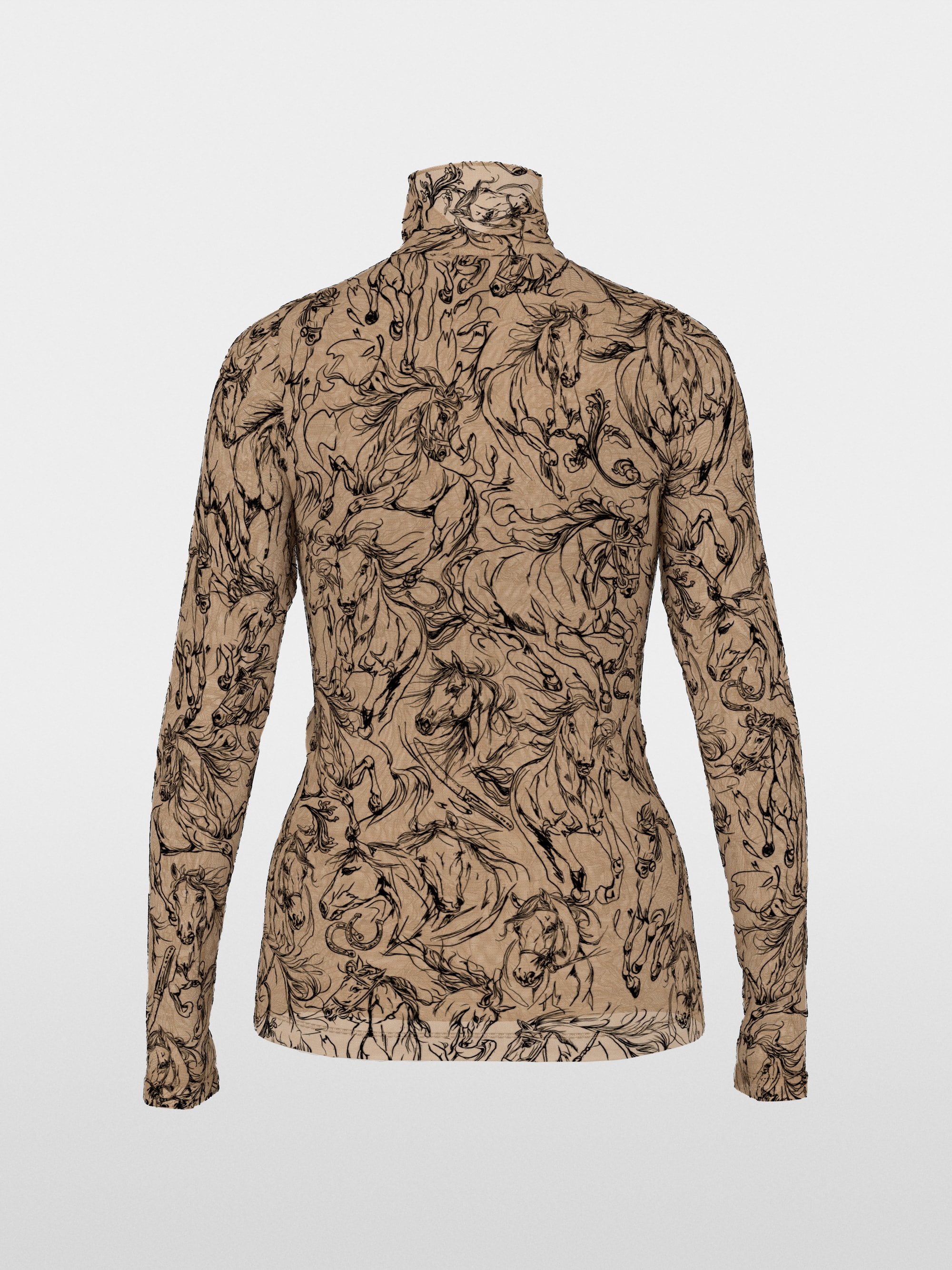Shirt with velvet flocking