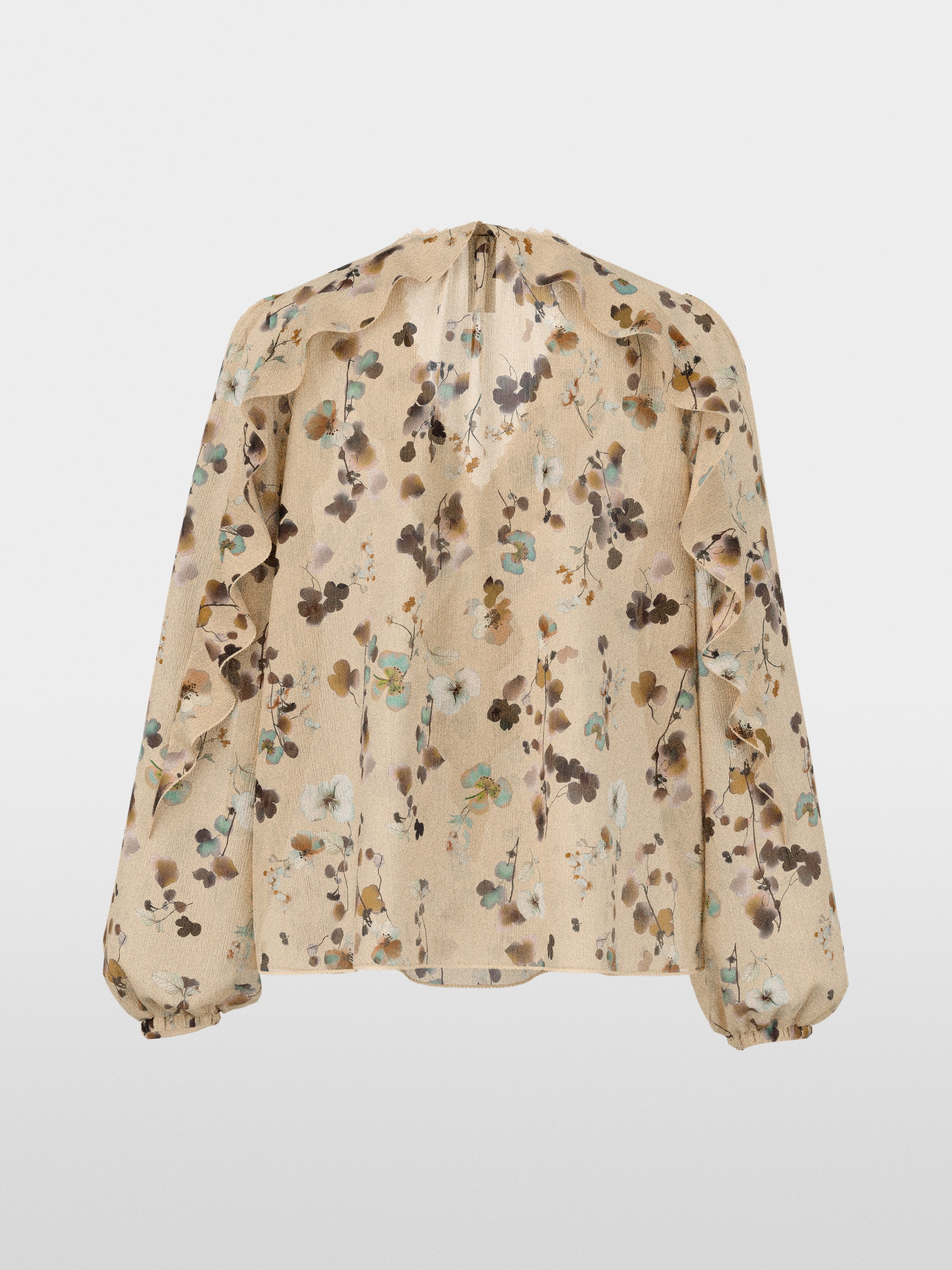 Floral blouse with flounces