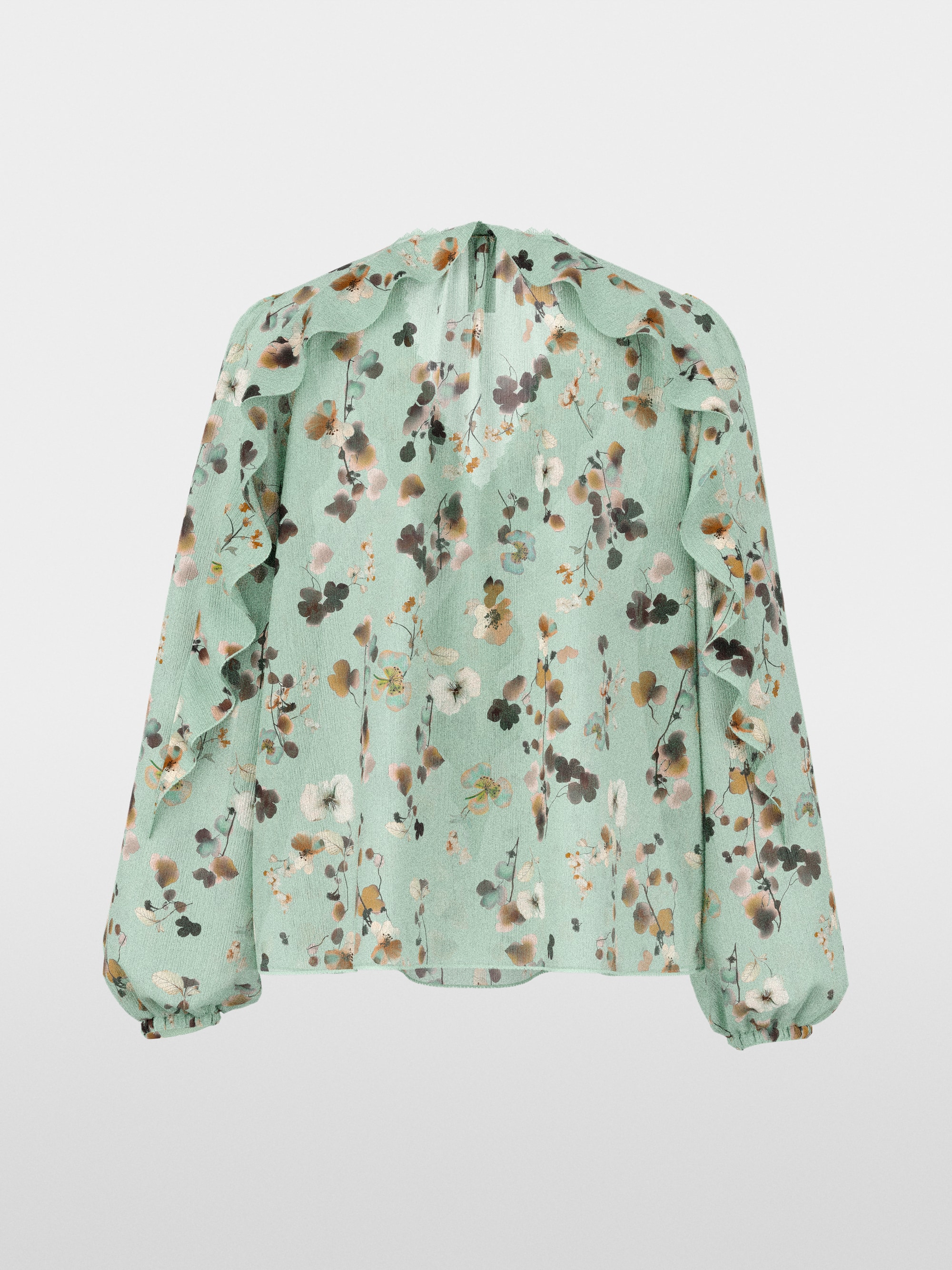 Blouse à fleurs avec volants