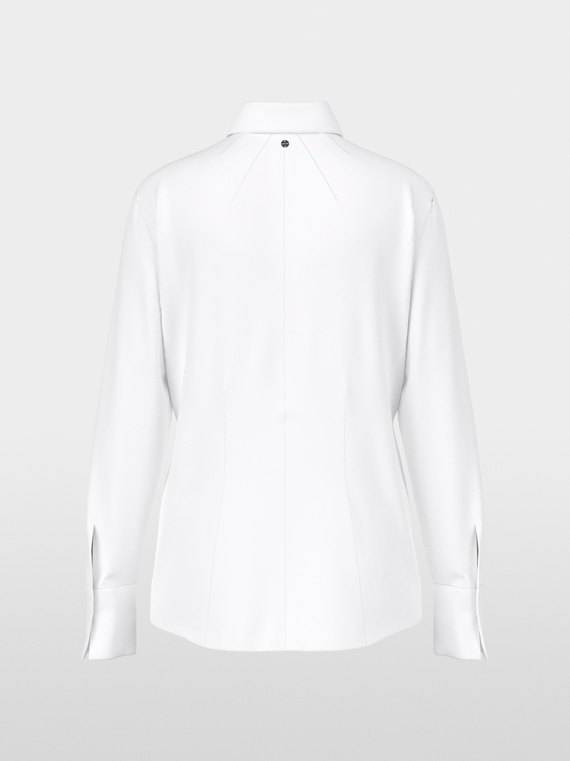 Stretch cotton blouse with seam details