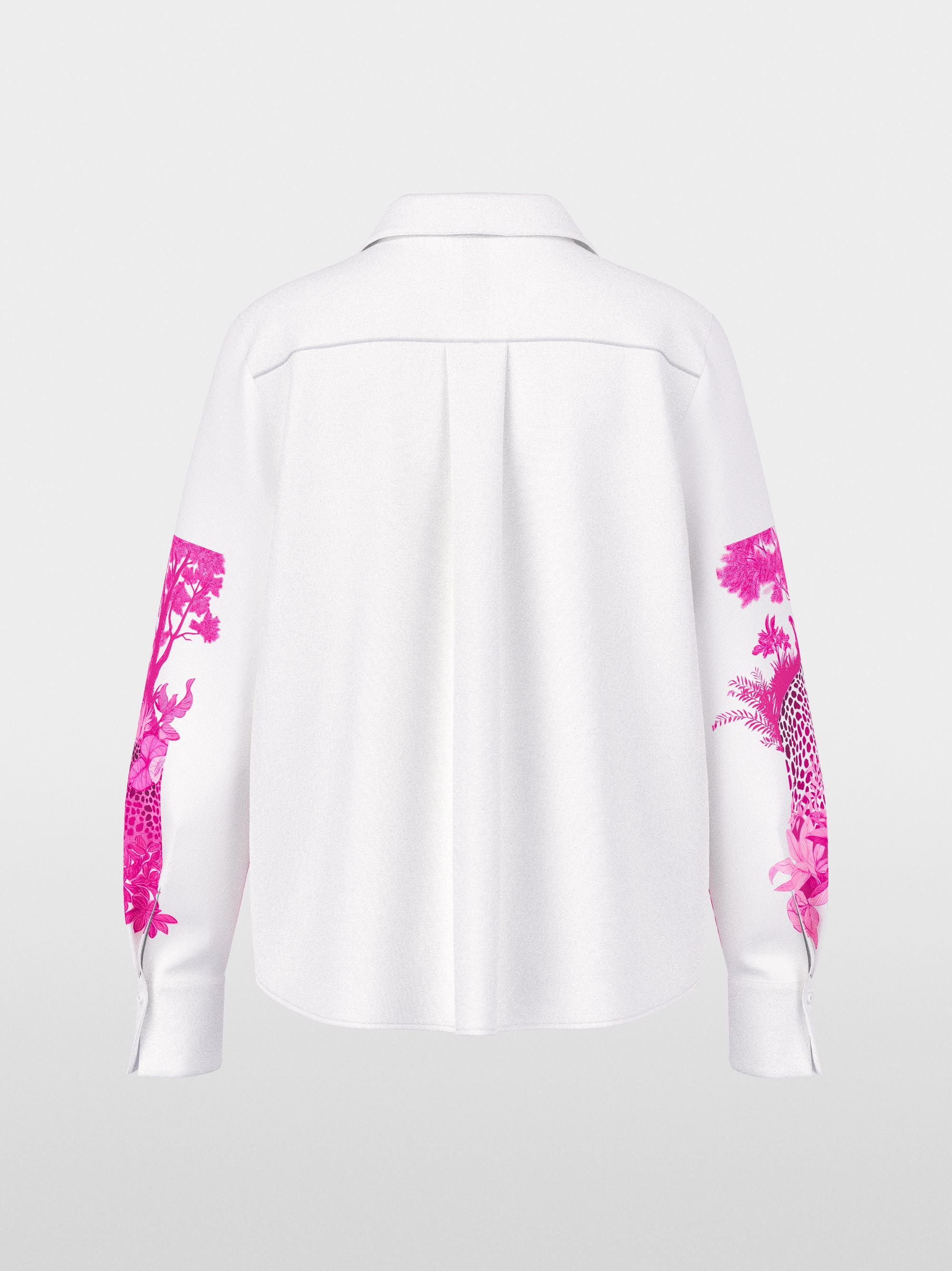 Blouse with graphic leopard print