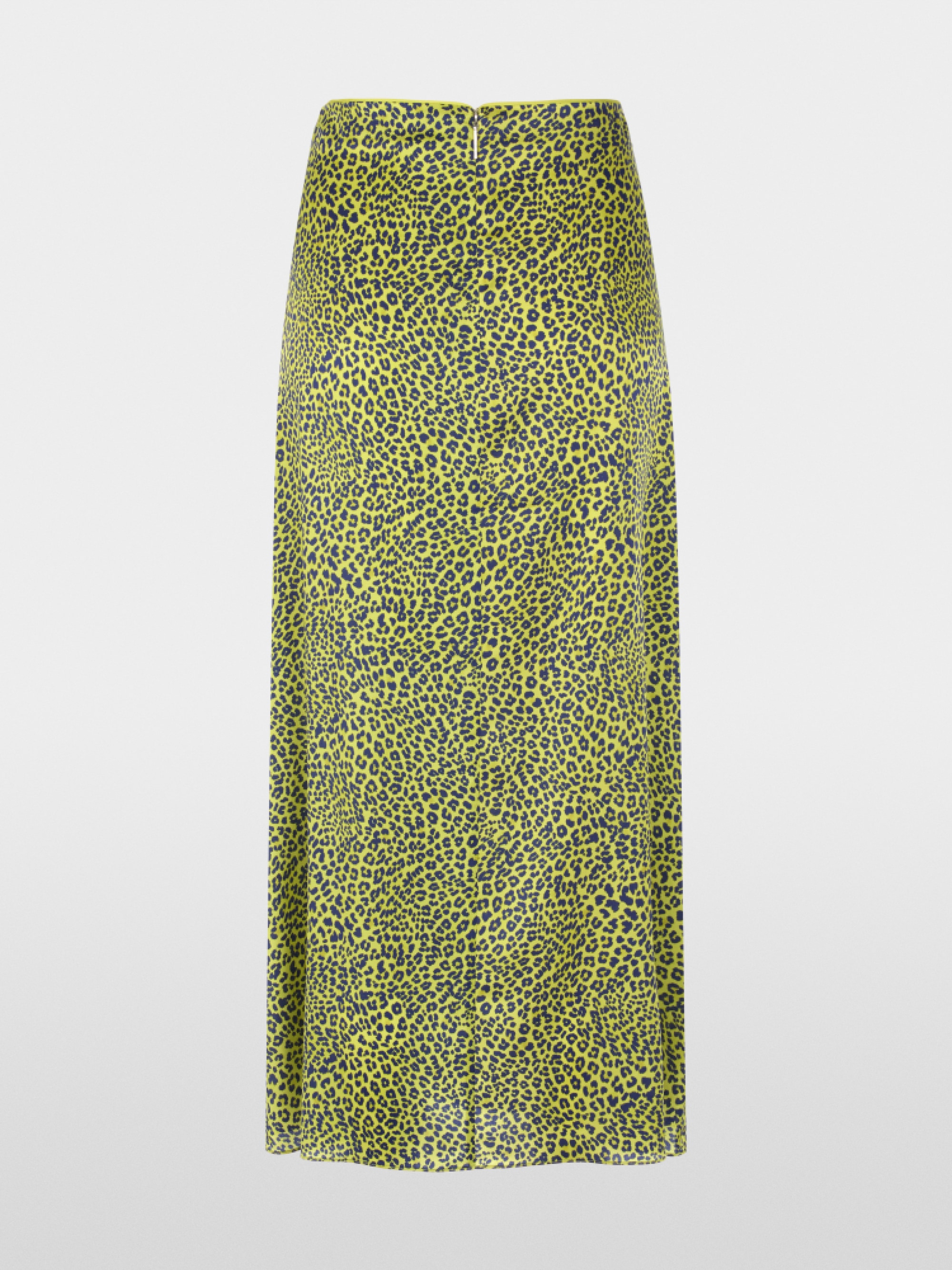 Midi skirt with leopard print