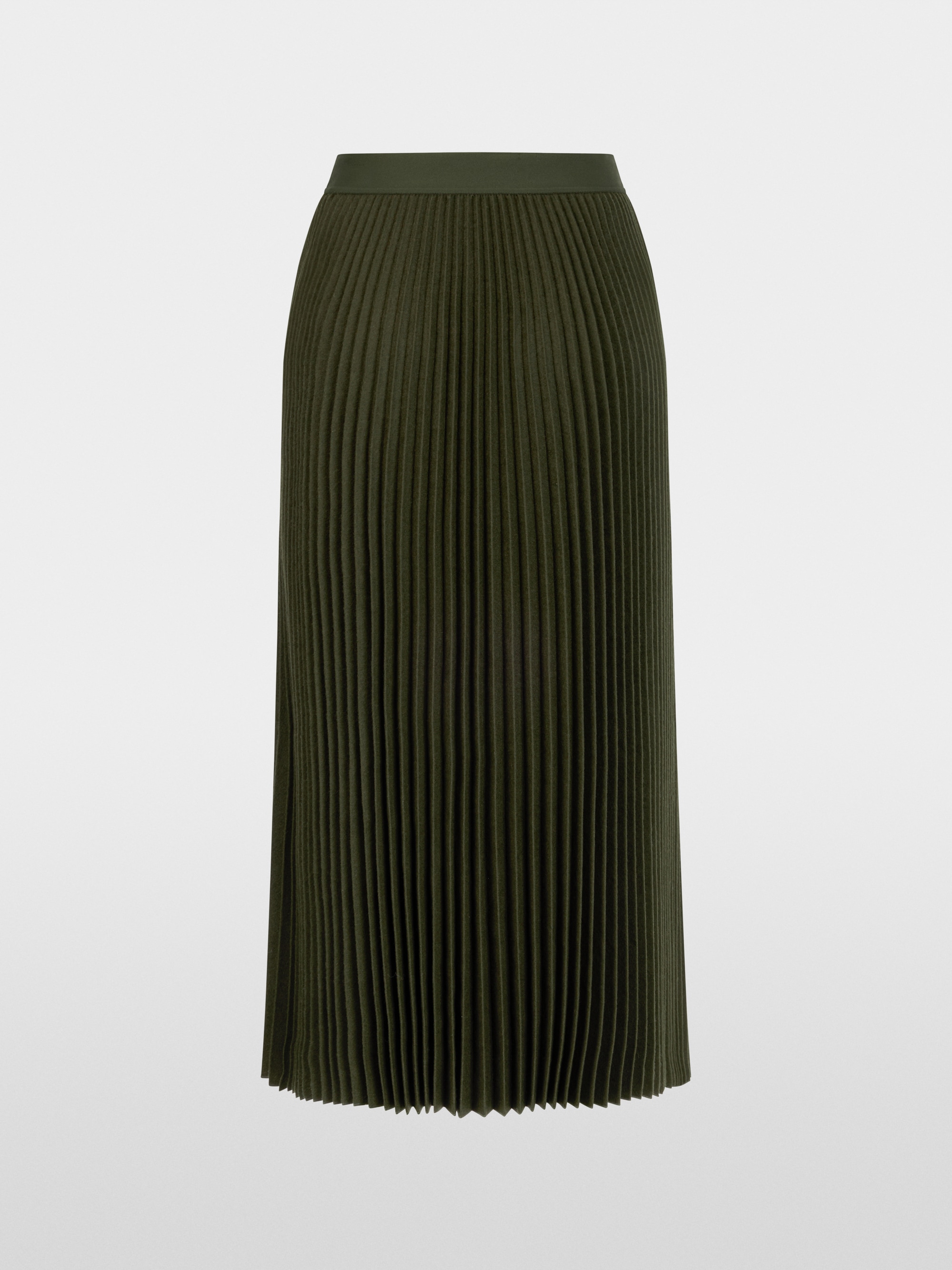 Boiled wool midi skirt