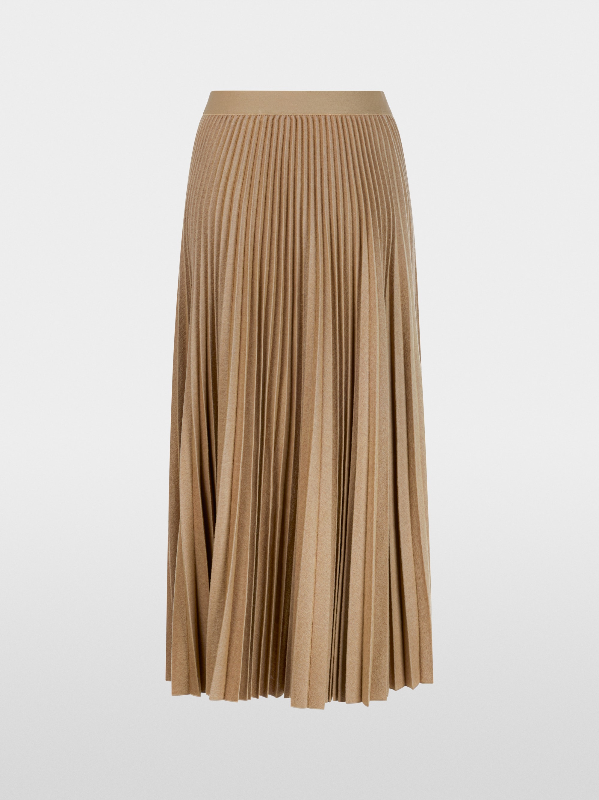 Boiled wool midi skirt