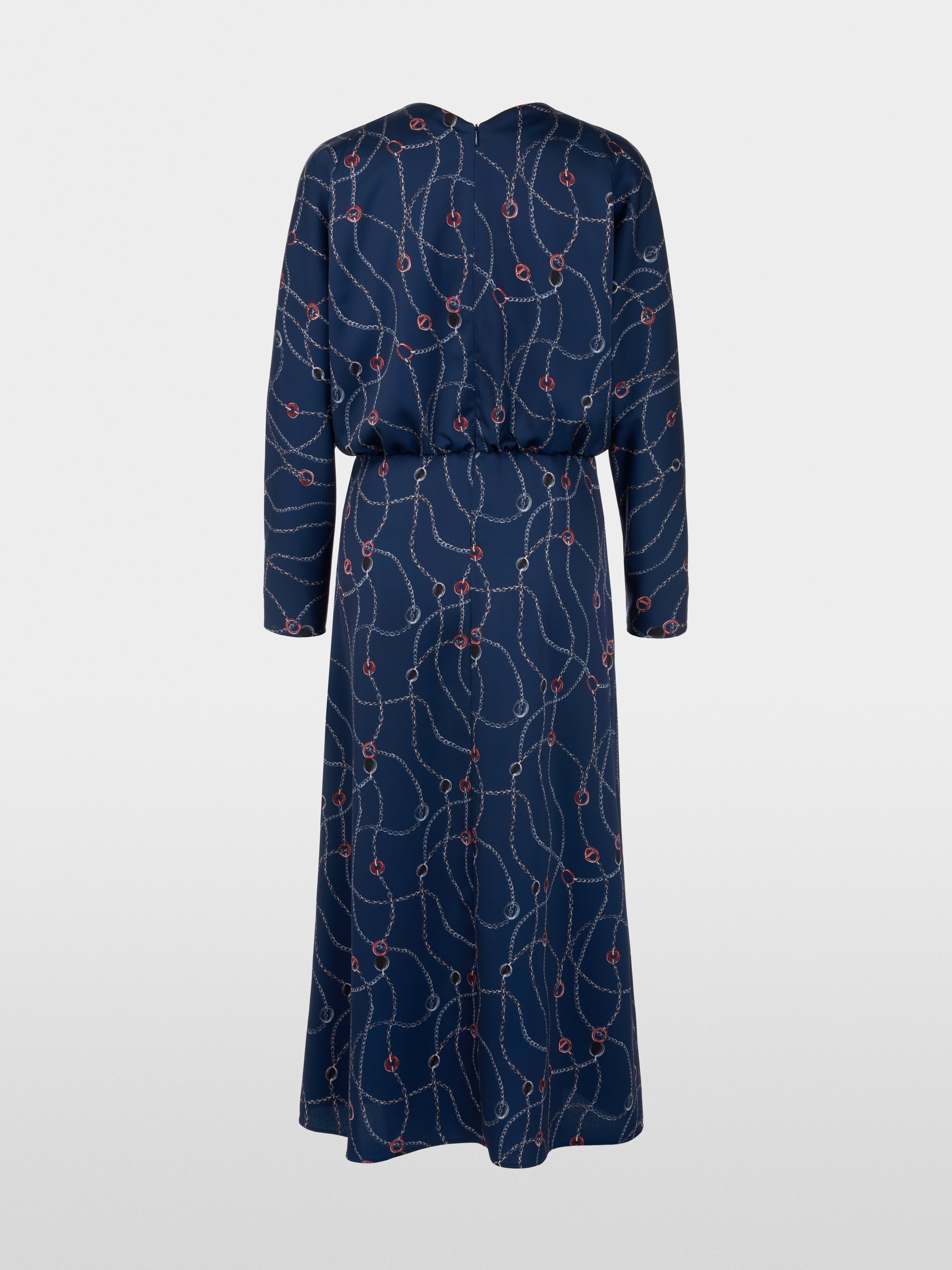 Midi dress with chain print