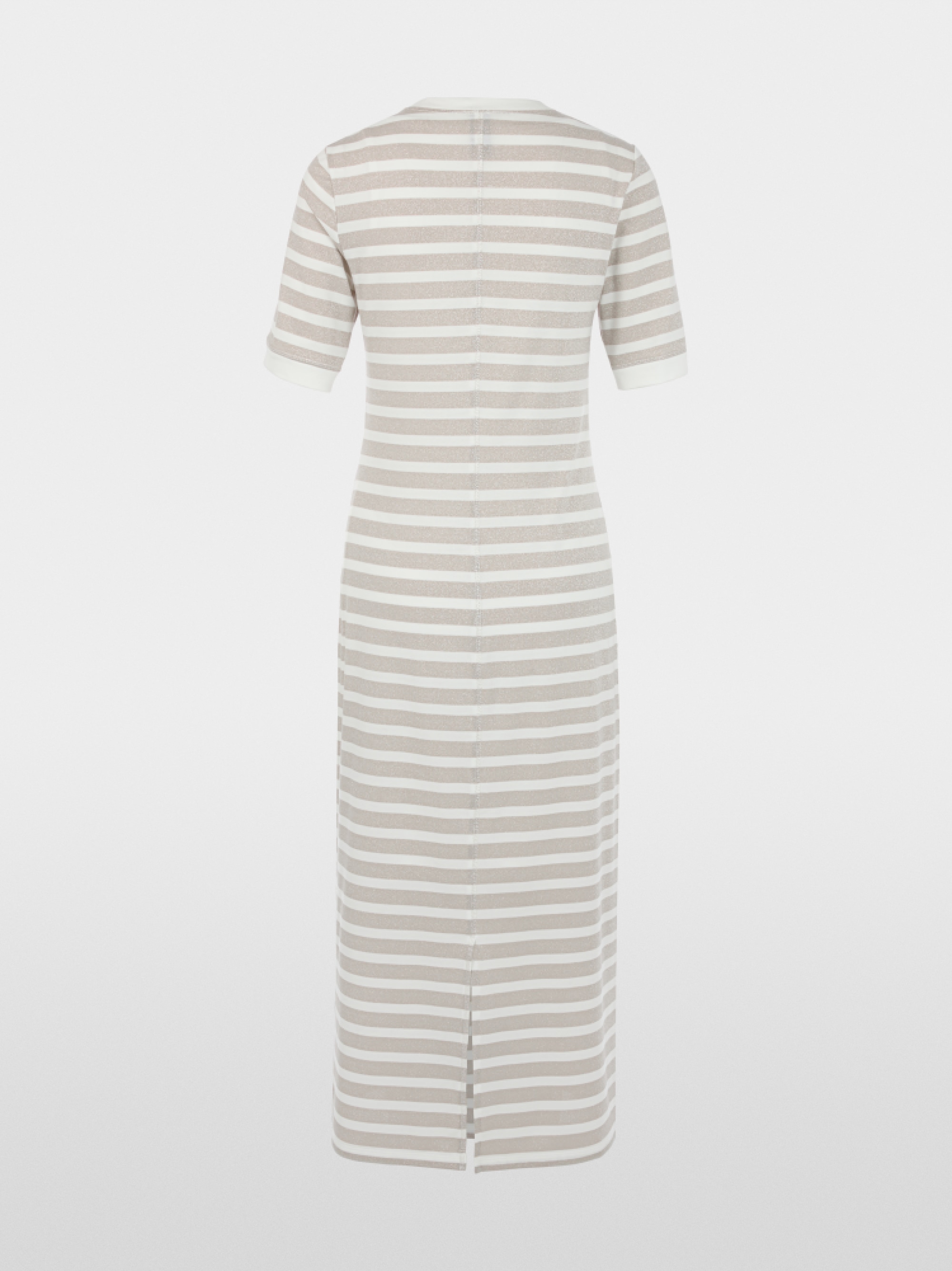 Robe double épaisseur à rayures en lurex