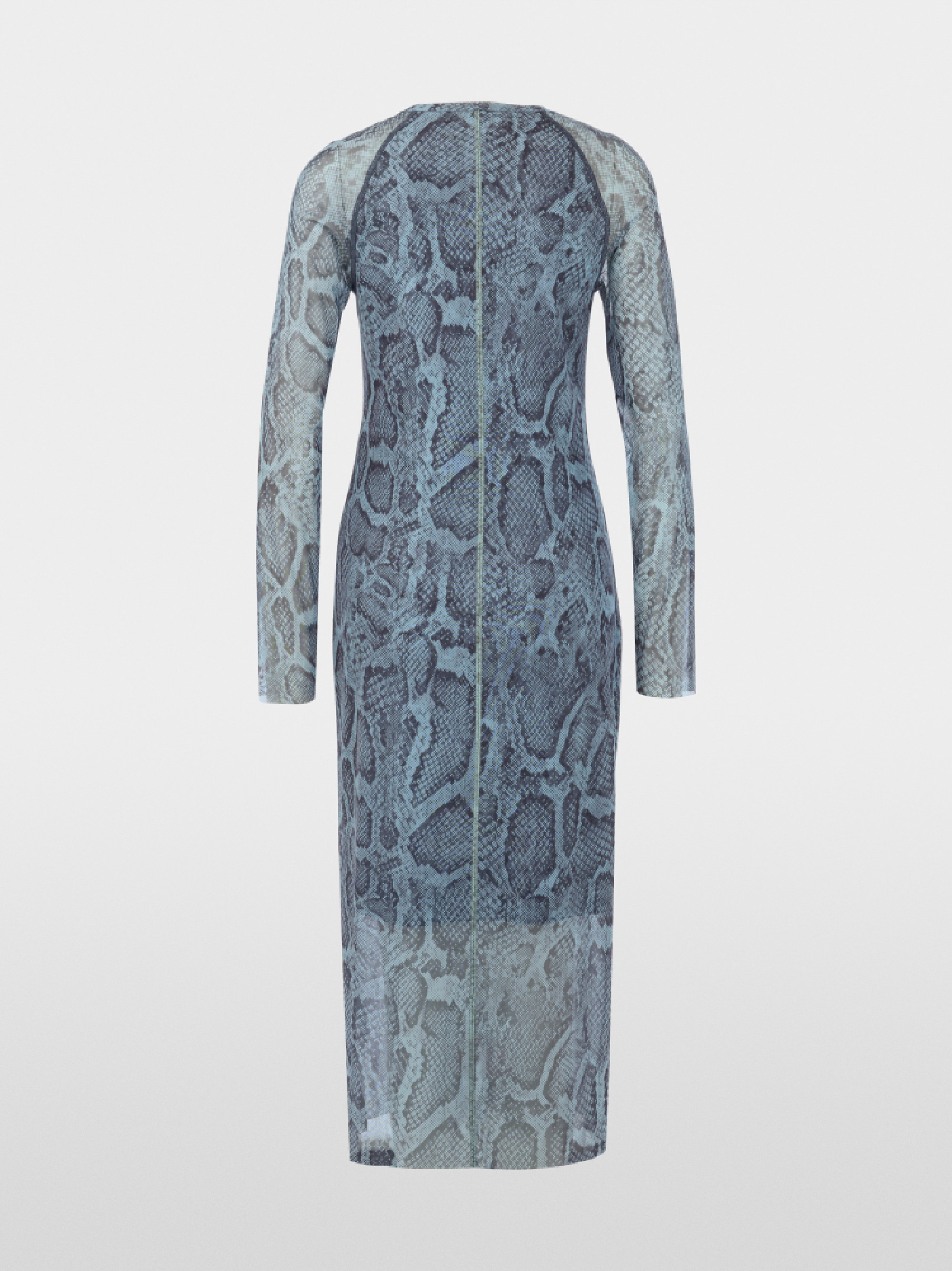 Mesh dress with animal print